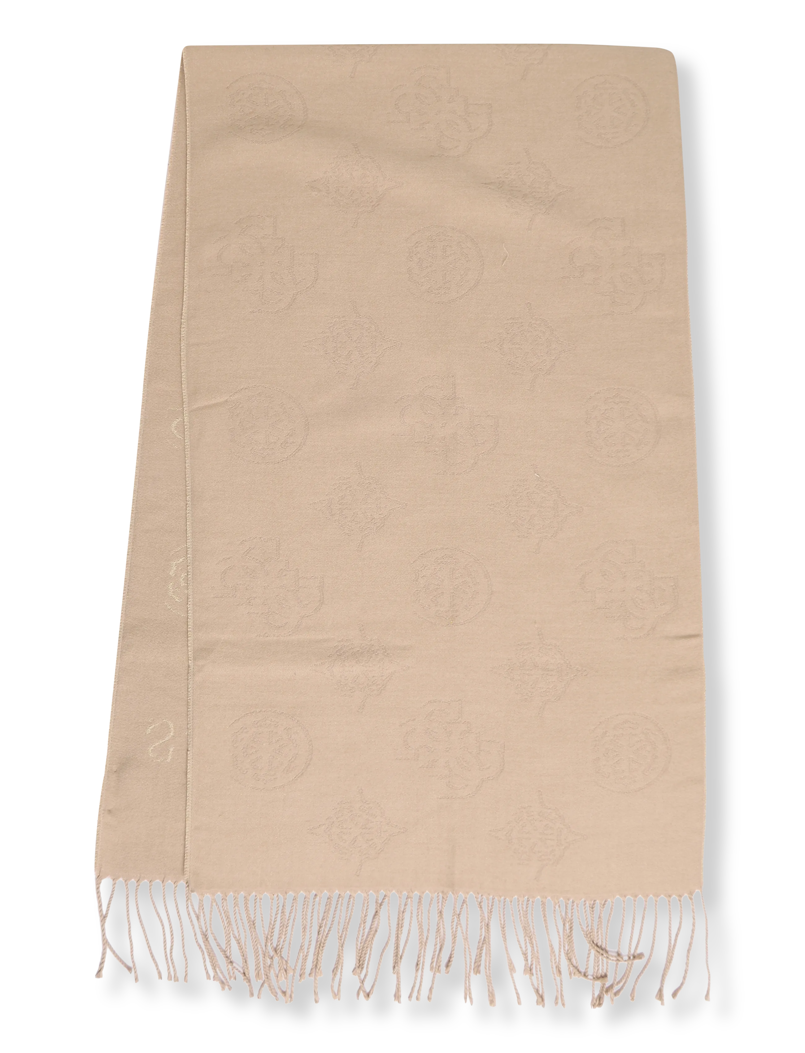 GUESS - CARMELLA 50X175CM JCQURD SCARF - alltags-style - light taupe logo - 1