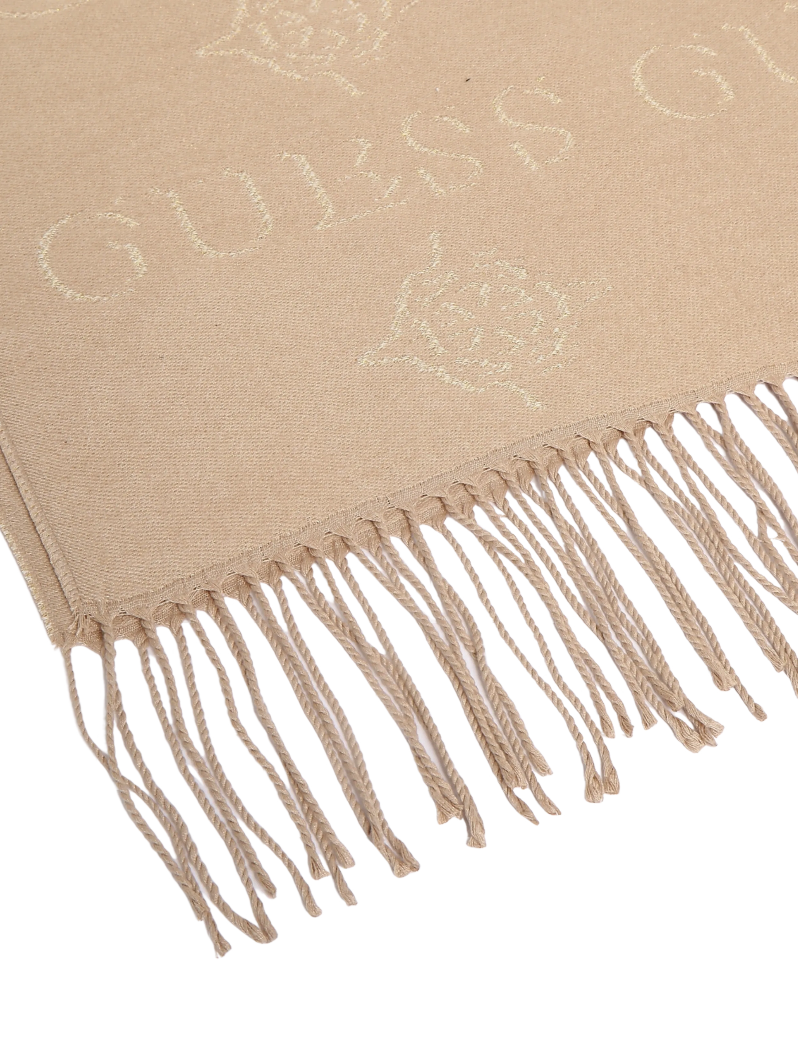GUESS - CARMELLA 50X175CM JCQURD SCARF - alltags-style - light taupe logo - 2