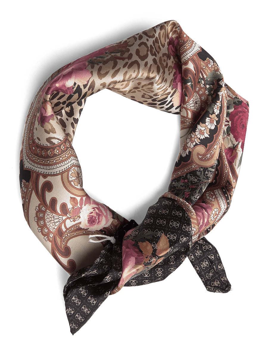 GUESS - 53 X 53 CM SQUARE FOULARD - sjalar - black - 0