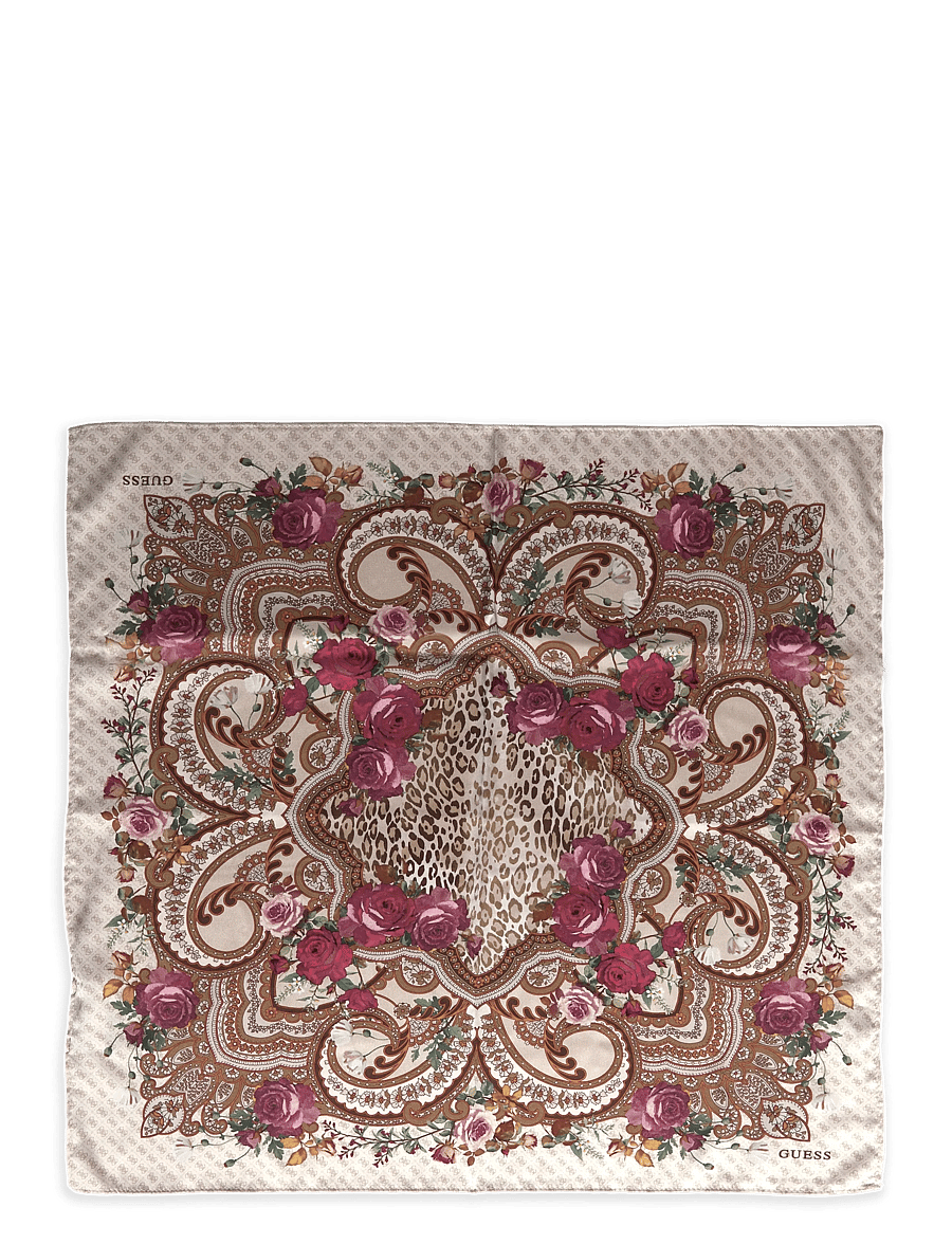 GUESS - 53 X 53 CM SQUARE FOULARD - sjalar - bone - 0