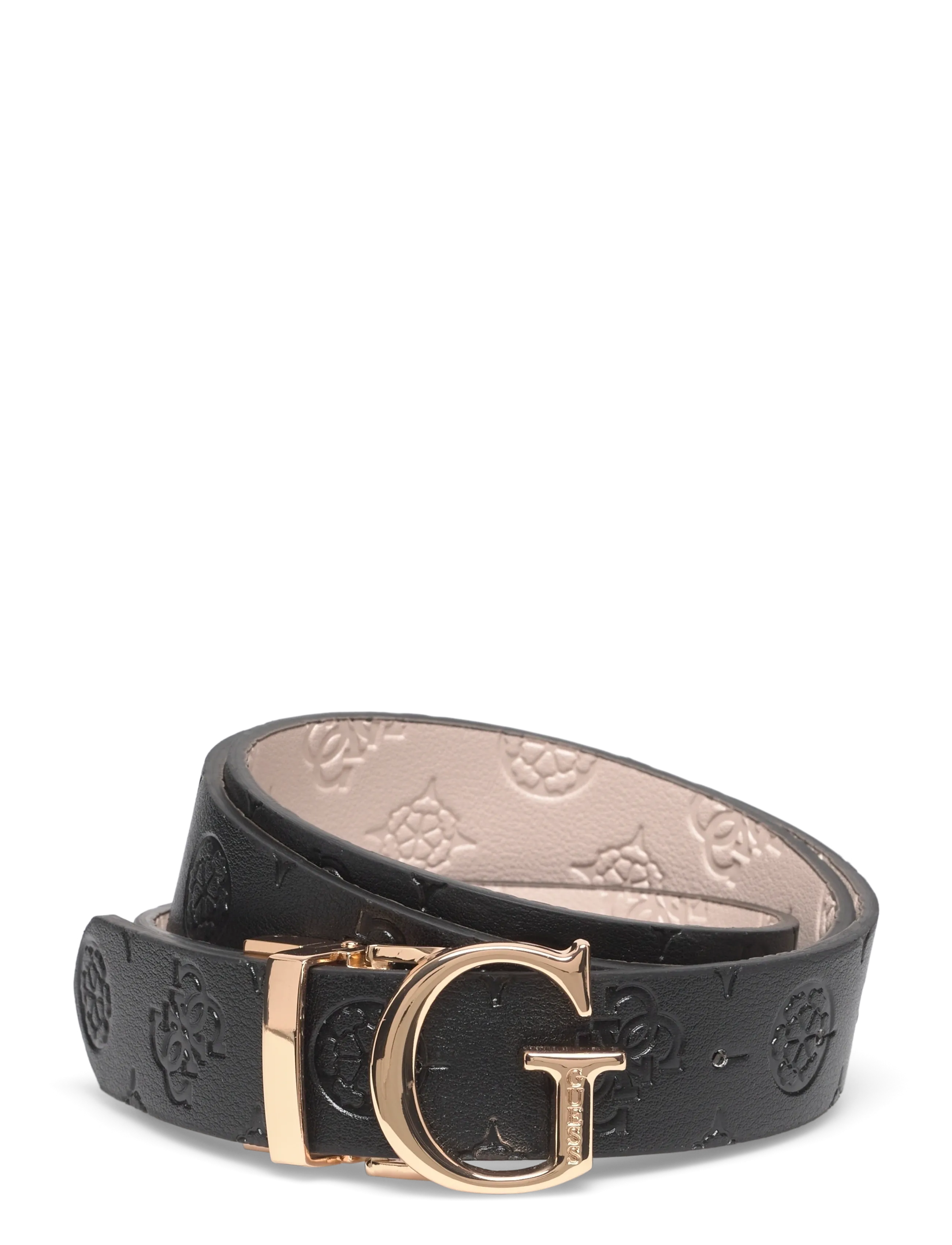 GUESS ADJ&REV PANT BELT - Casual gürtel - BLACK/DARK TAUPE / black