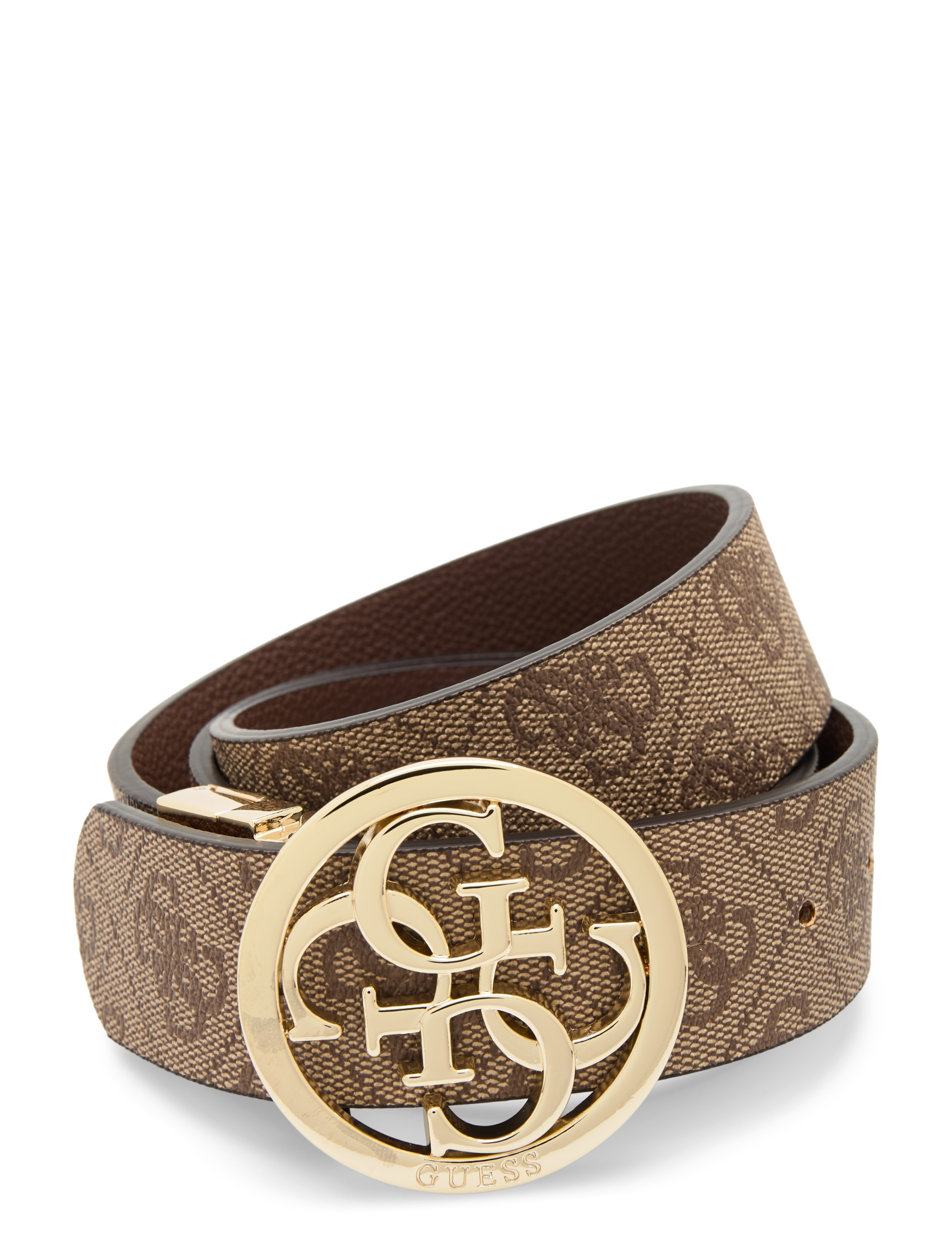 GUESS Noelle Adj & Rev Pant Belt H35, M, Brown, Tilbehør > Bælter, Dame