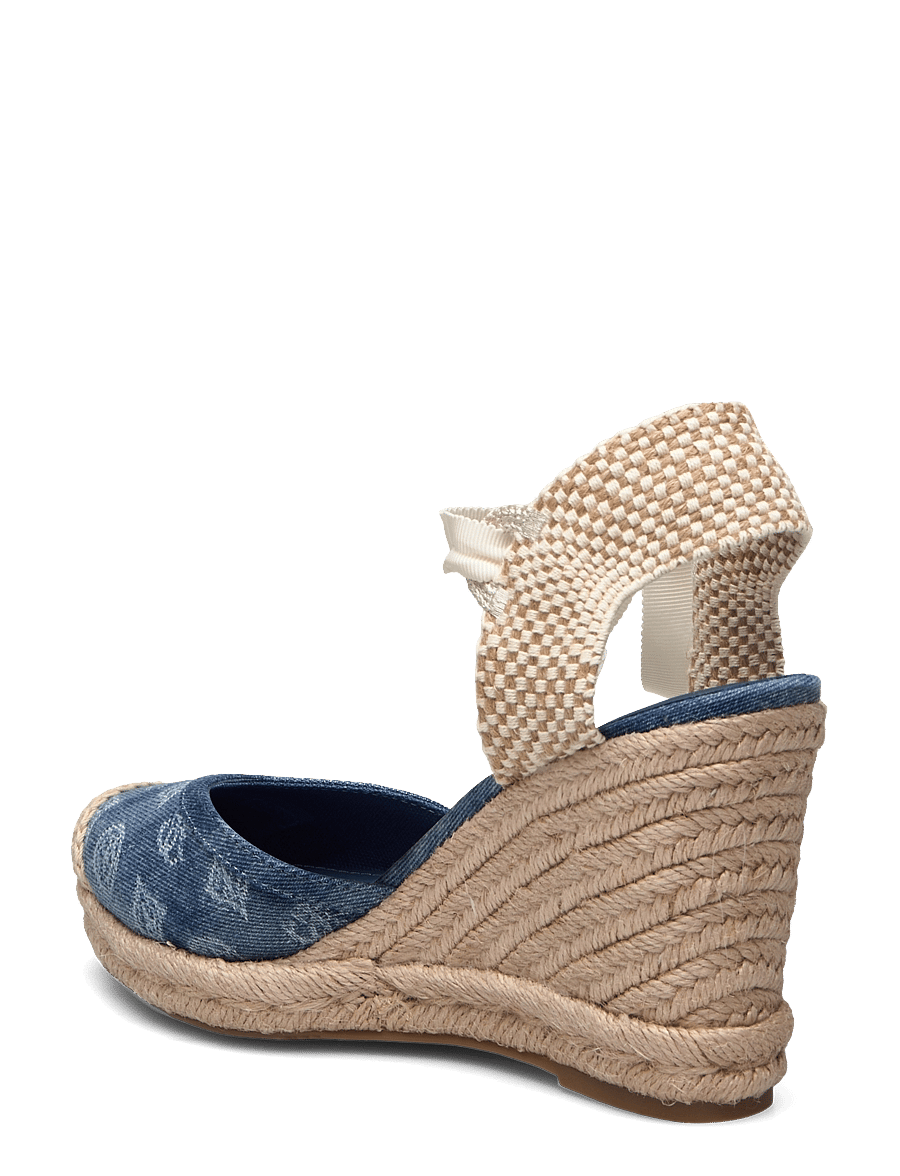 GUESS - CYRENA - espadrilles mit absatz - blue - 2