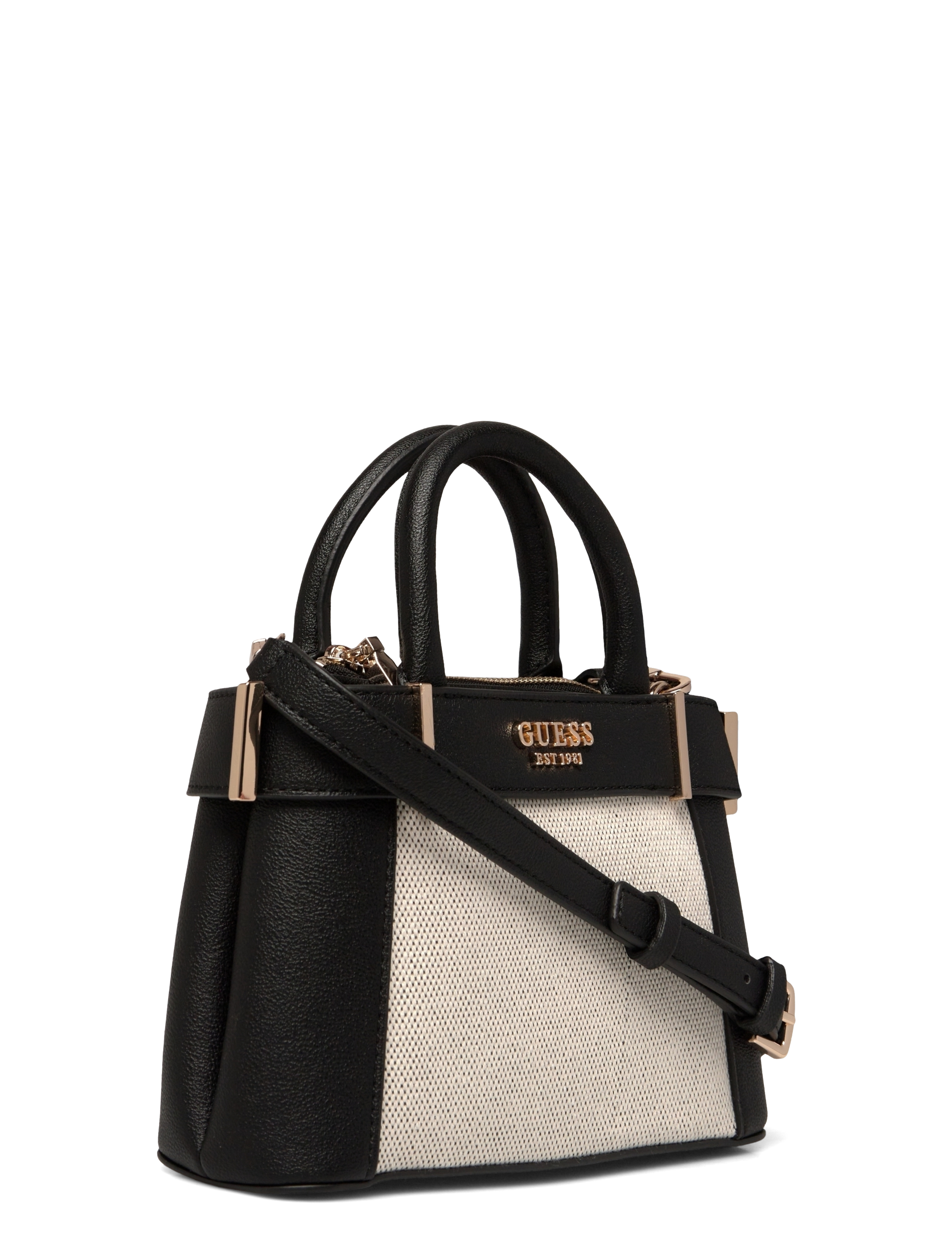 GUESS - ANADELA MINI SATCHEL - natural/black - 2