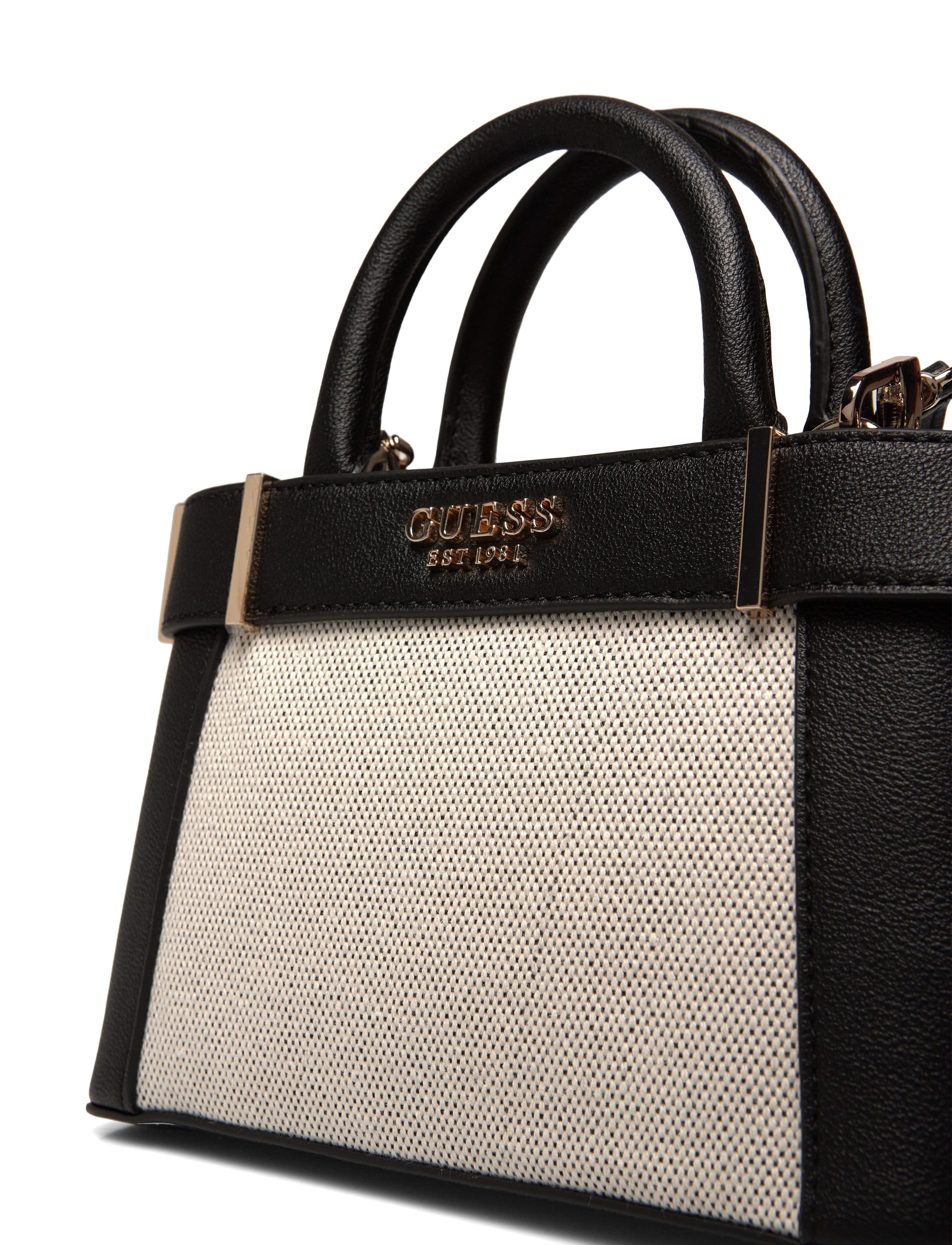 GUESS - ANADELA MINI SATCHEL - natural/black - 3