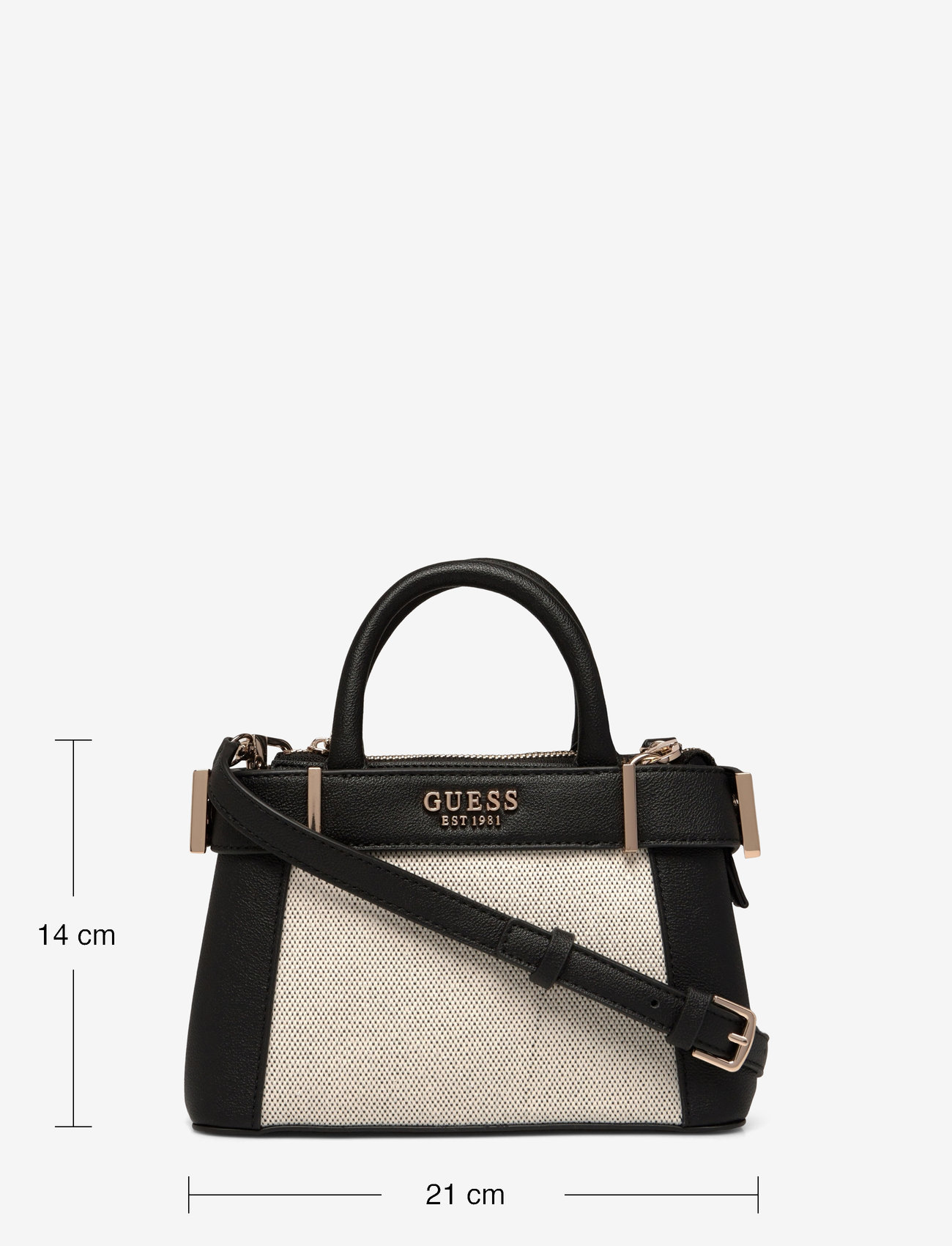 GUESS - ANADELA MINI SATCHEL - natural/black - 5