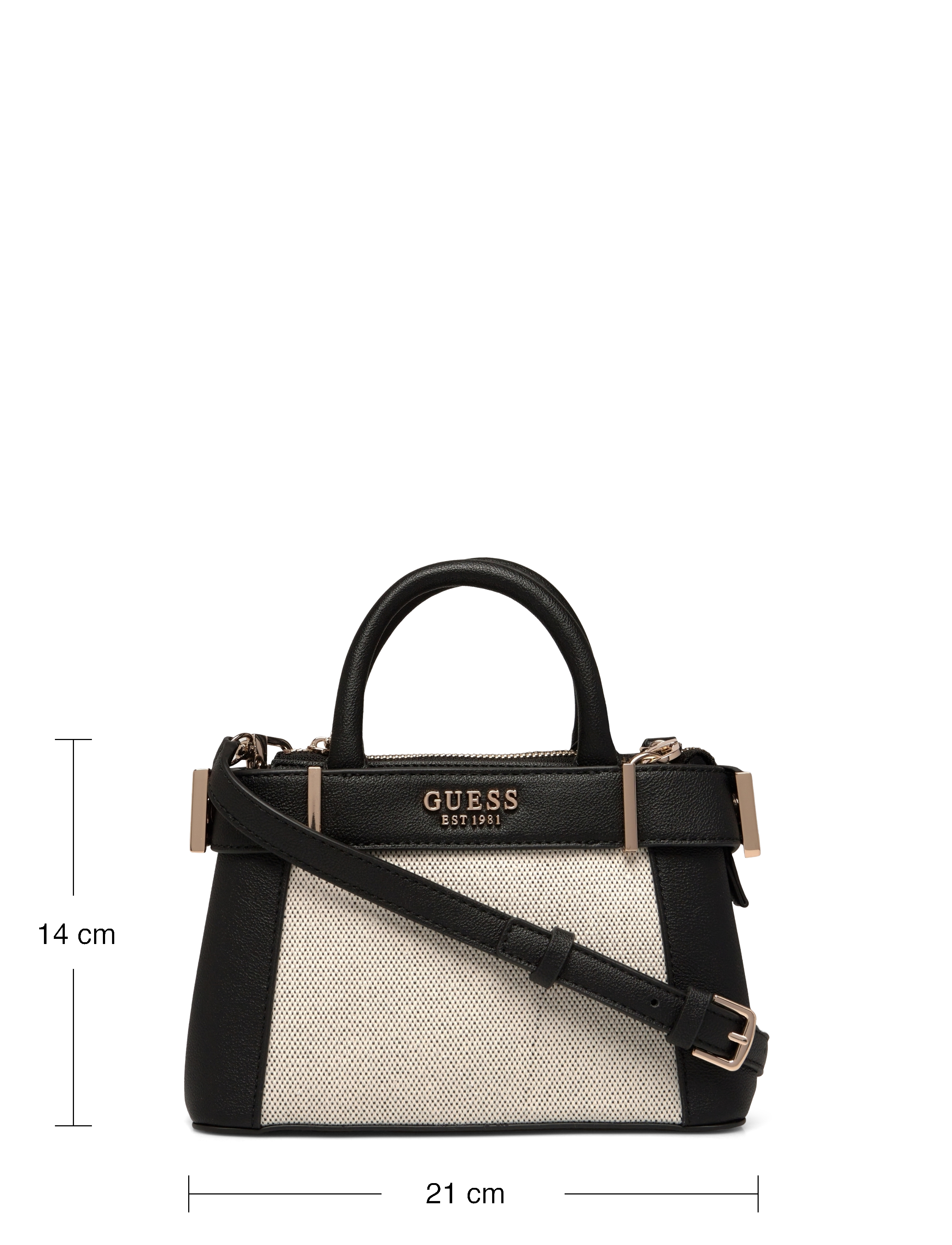GUESS - ANADELA MINI SATCHEL - natural/black - 5