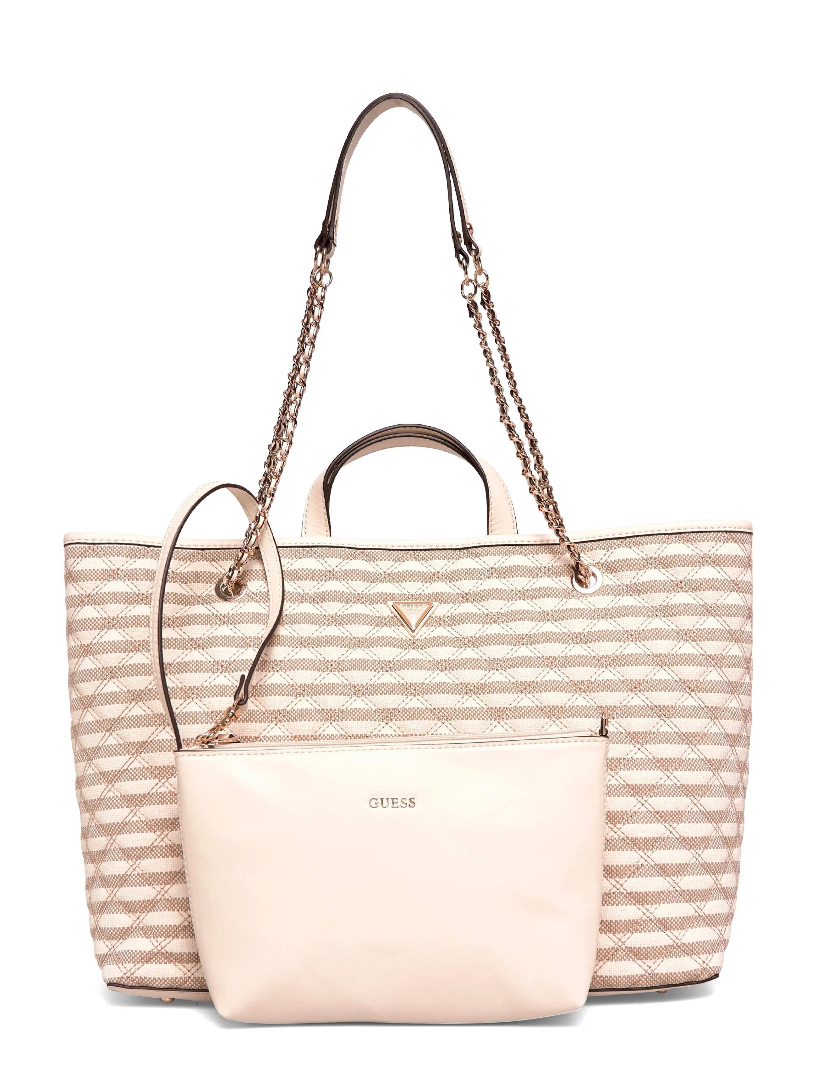 GUESS Giully Ii Large 2 In 1 Tote, One Size, Bags, Creme - Small Shoulder Bags-crossbody Frauen