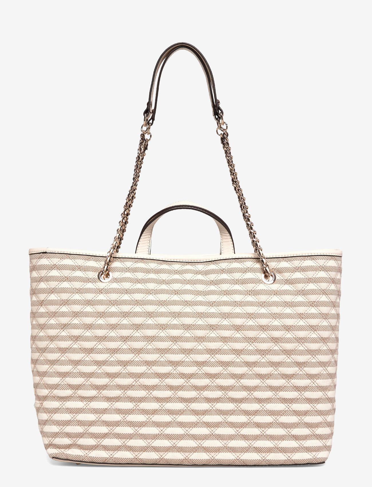 GUESS - GIULLY II LARGE 2 IN 1 TOTE - tote bags - taupe multi - 1