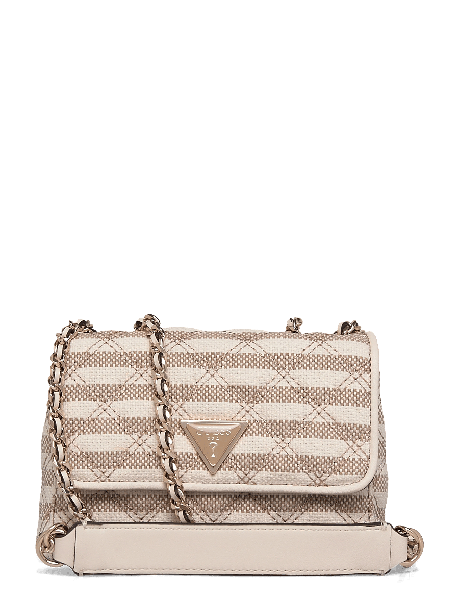GUESS - GIULLY II MINI 2 COMP CVTR FLP - crossbody bags - taupe multi - 0