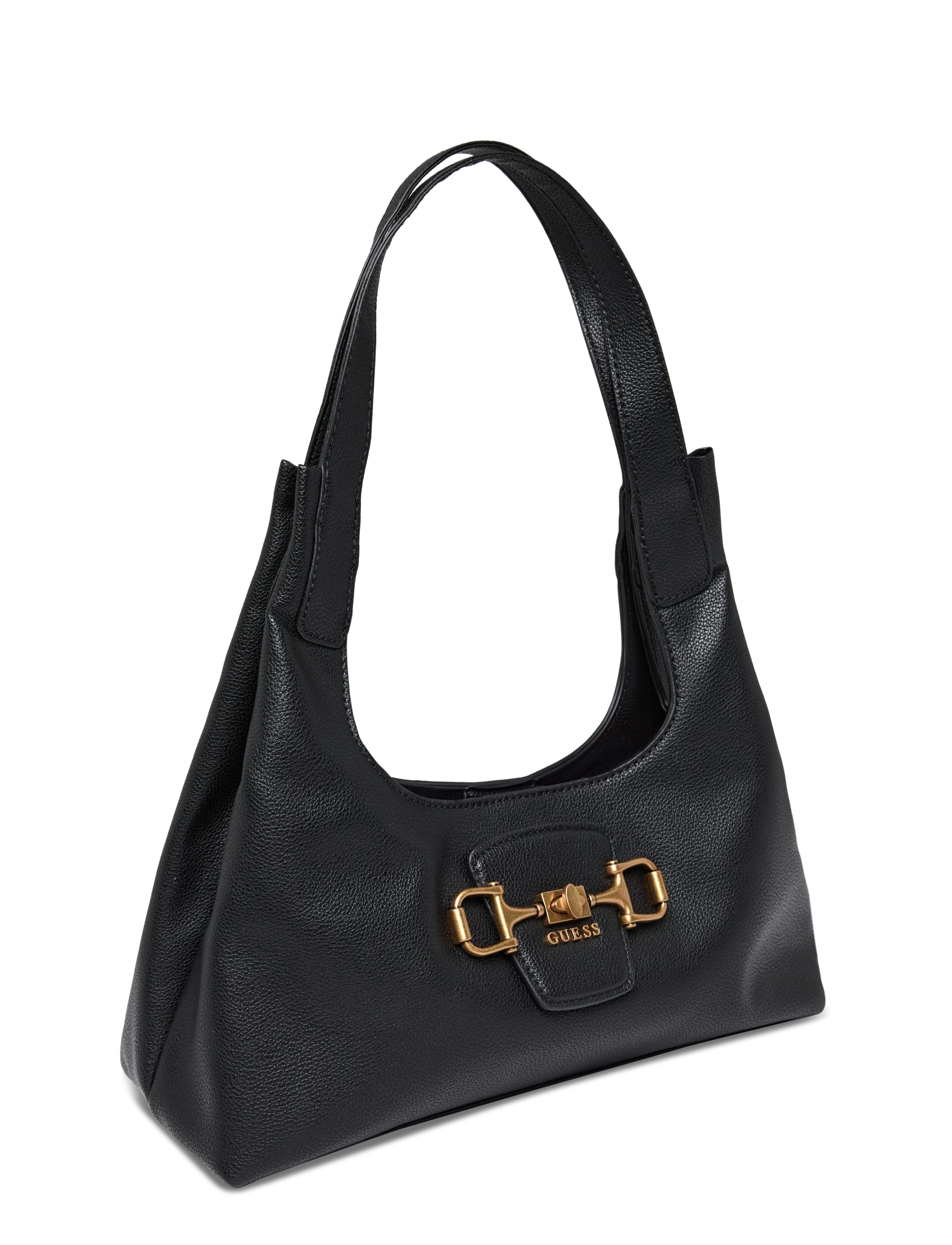 GUESS - SUNSET SMALL HOBO - käekotid - black - 2