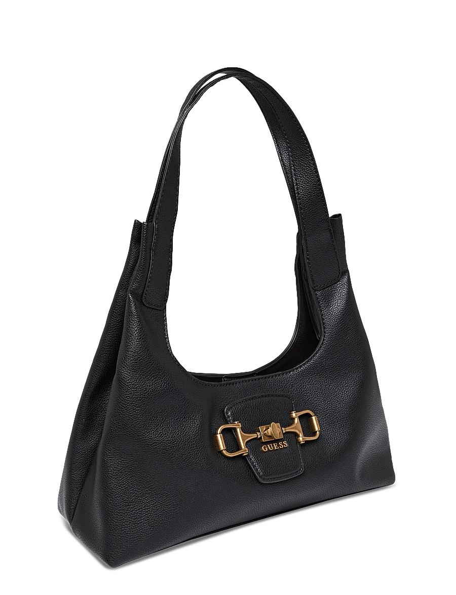 GUESS - SUNSET SMALL HOBO - käekotid - black - 2