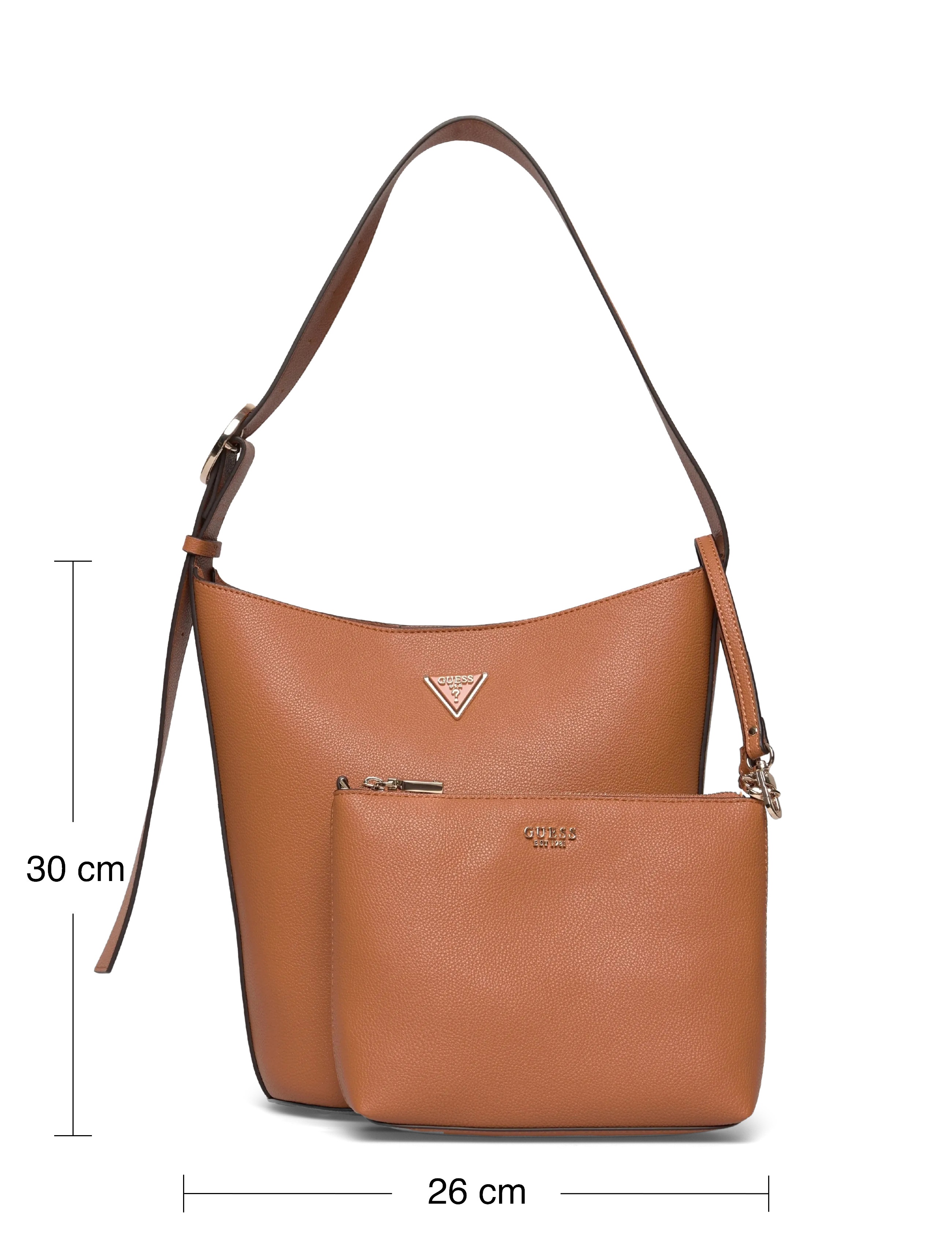 GUESS - MERIDIAN II BUCKET - bucket bags - cognac - 3