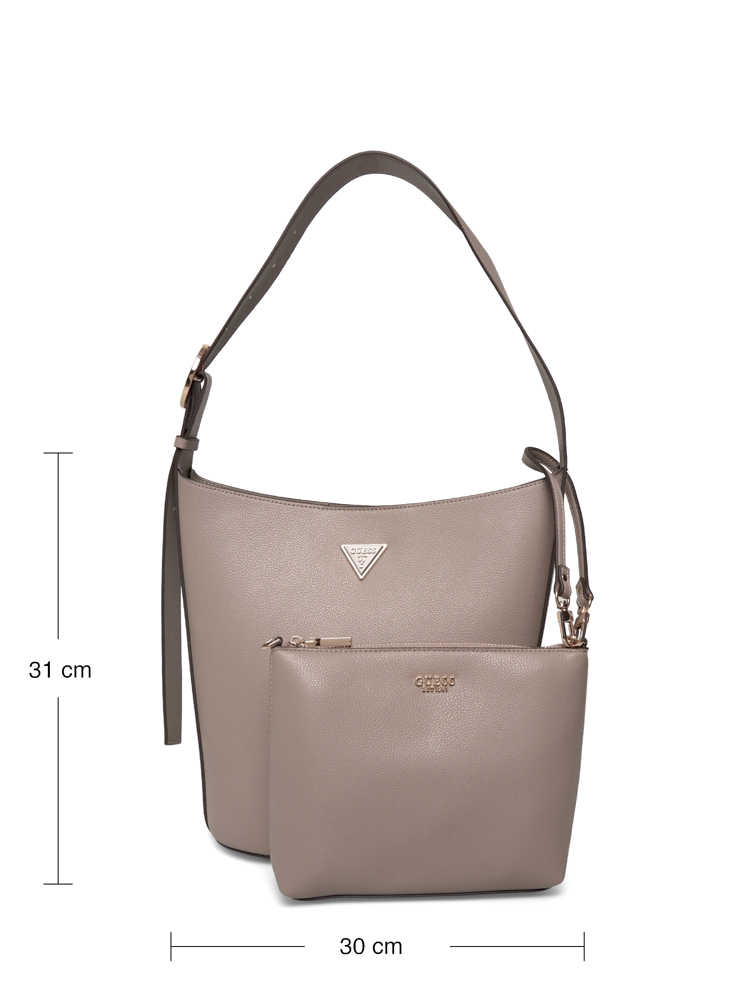 GUESS - MERIDIAN II BUCKET - bucket bags - dark taupe - 3