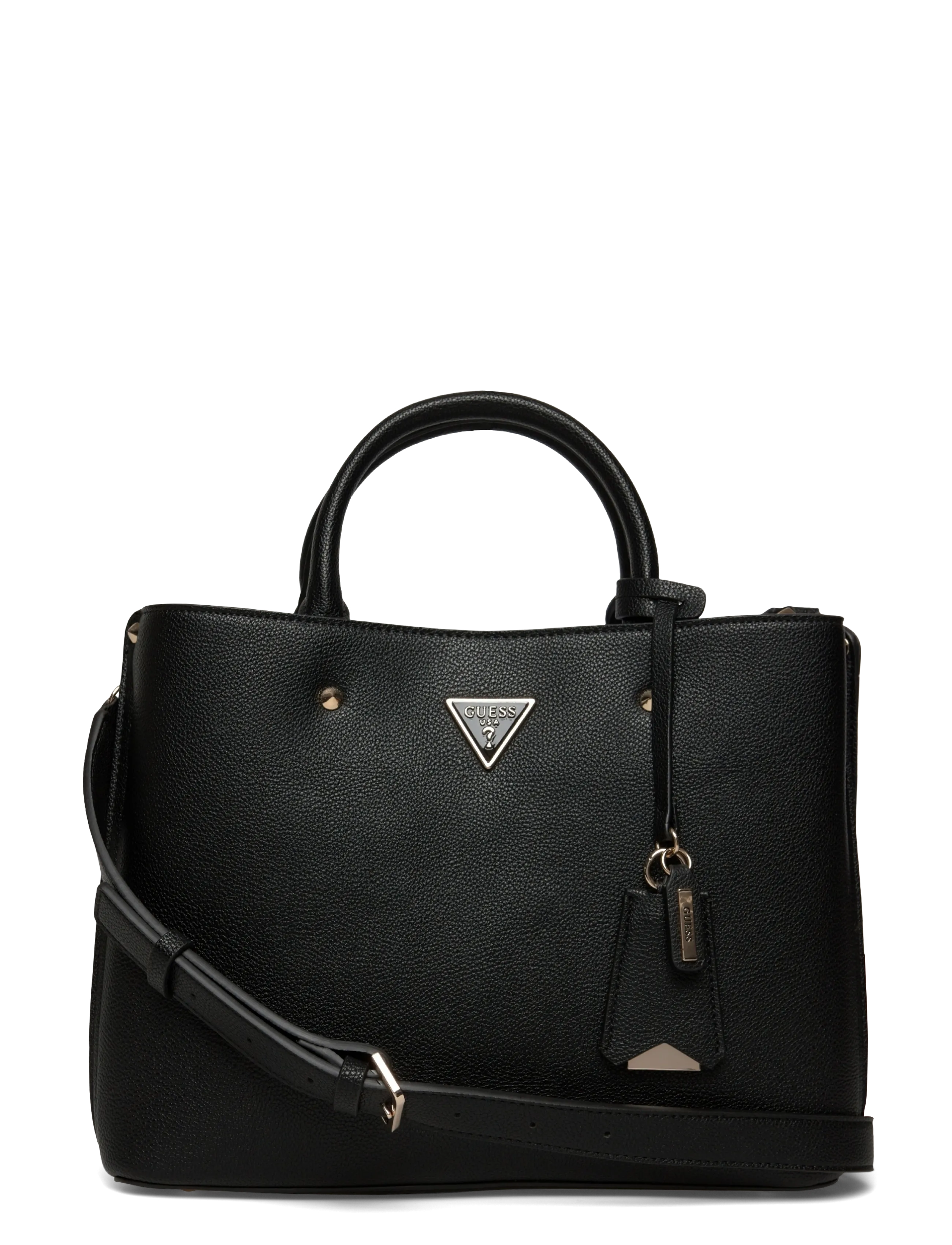 GUESS Meridian Ii Girlfriend Satchel, One Size, Black, Tasker > Tasker Med Tophåndtag, Dame