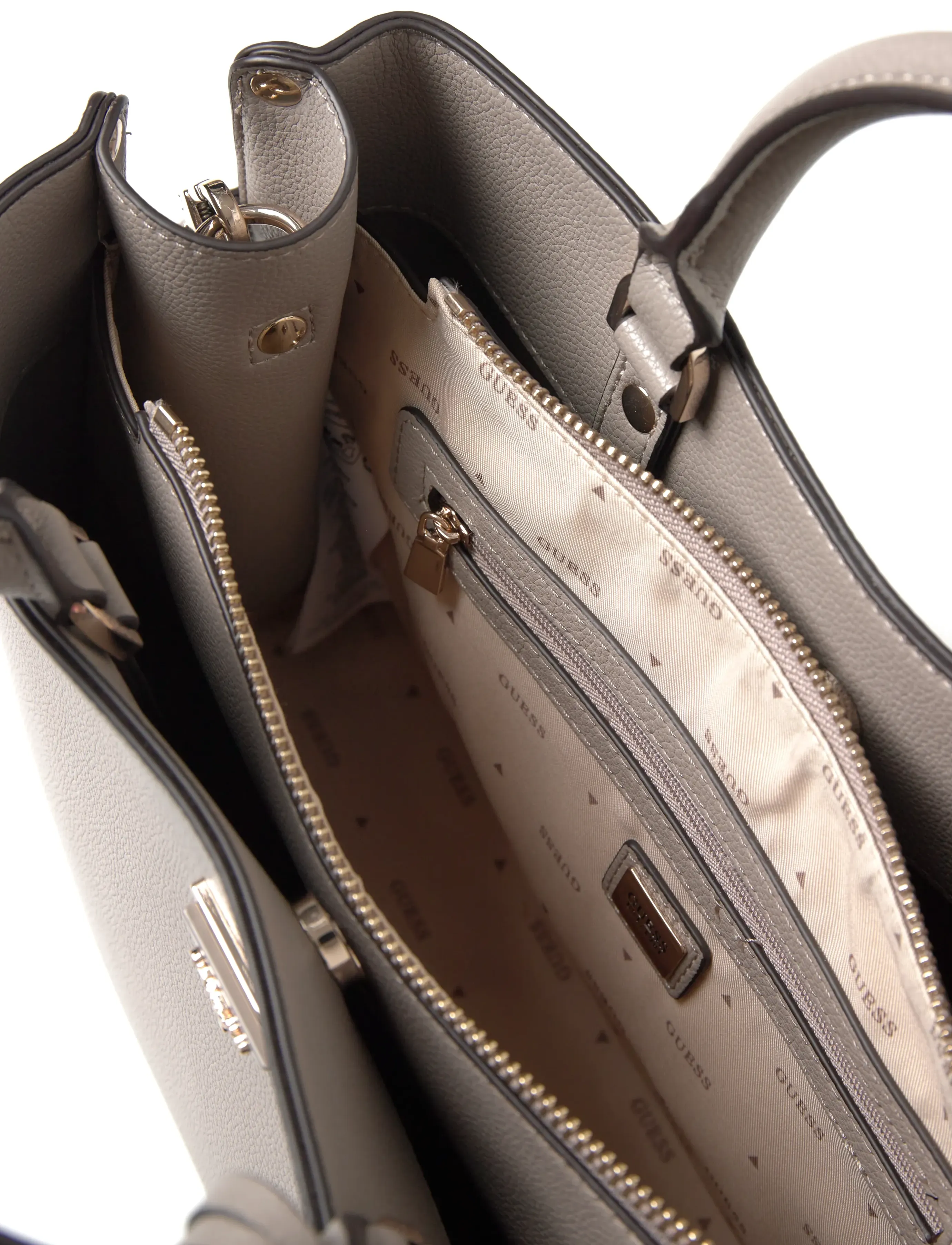 GUESS - MERIDIAN II GIRLFRIEND SATCHEL - vardagsstil - dark taupe - 4