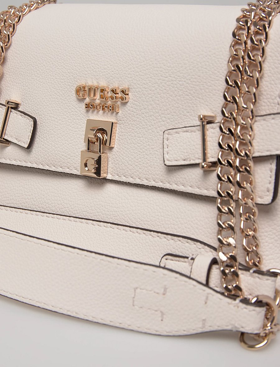 GUESS - YESBA CONVERTIBLE XBODY FLAP - crossbody bags - off white - 4