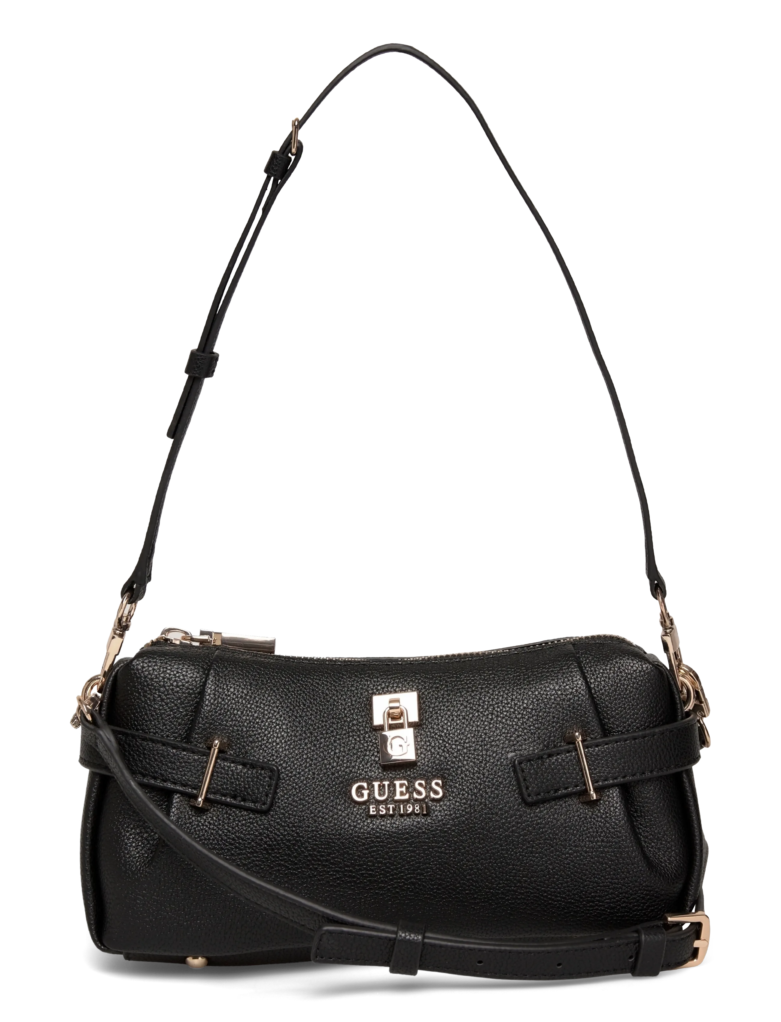 GUESS Yesba Mini Top Zip, Kvinder, Mini Skuldertaske, Sort, Str: ONE SIZE