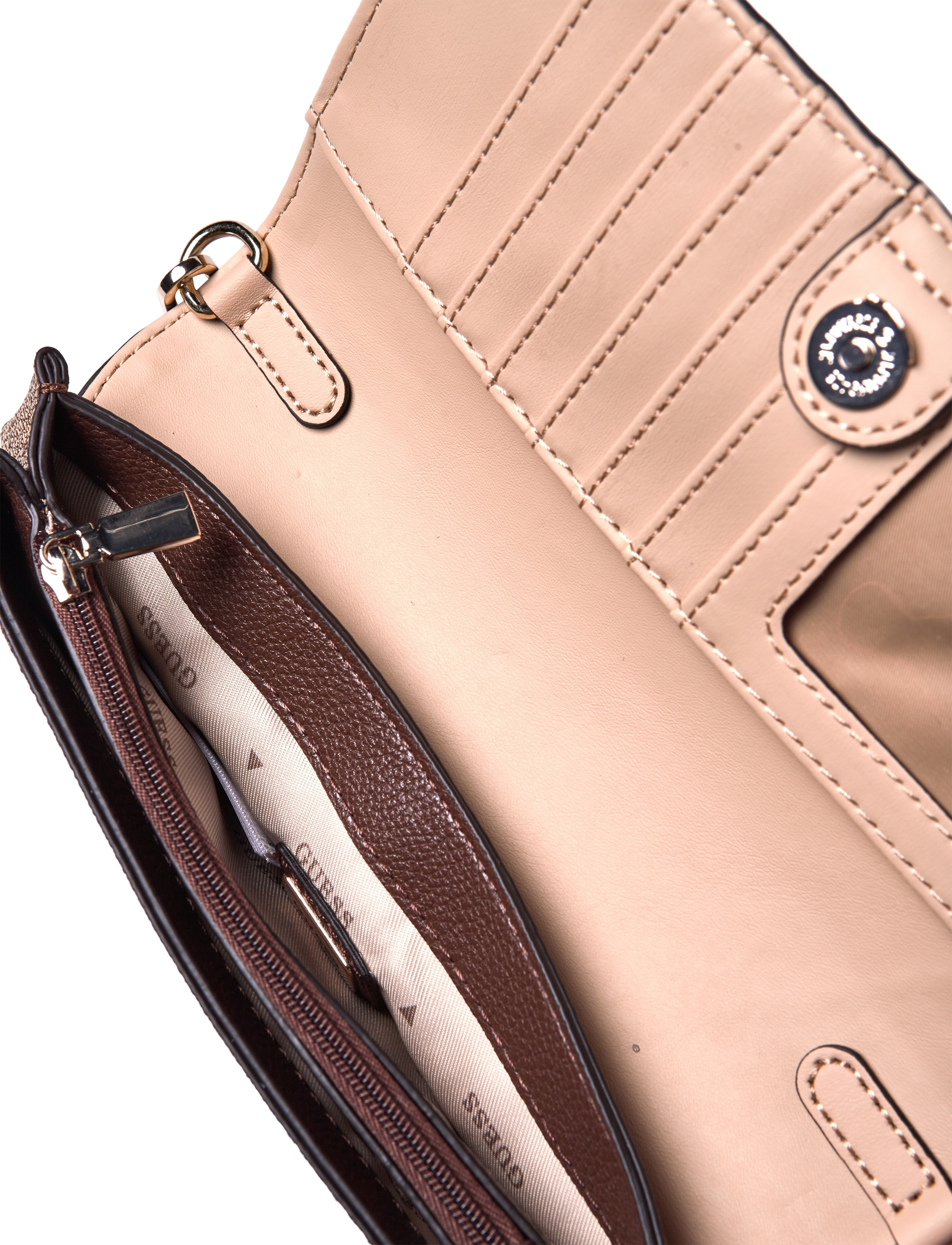 GUESS - NOELLE XBODY FLAP ORGANIZER - latte logo/brown - 4