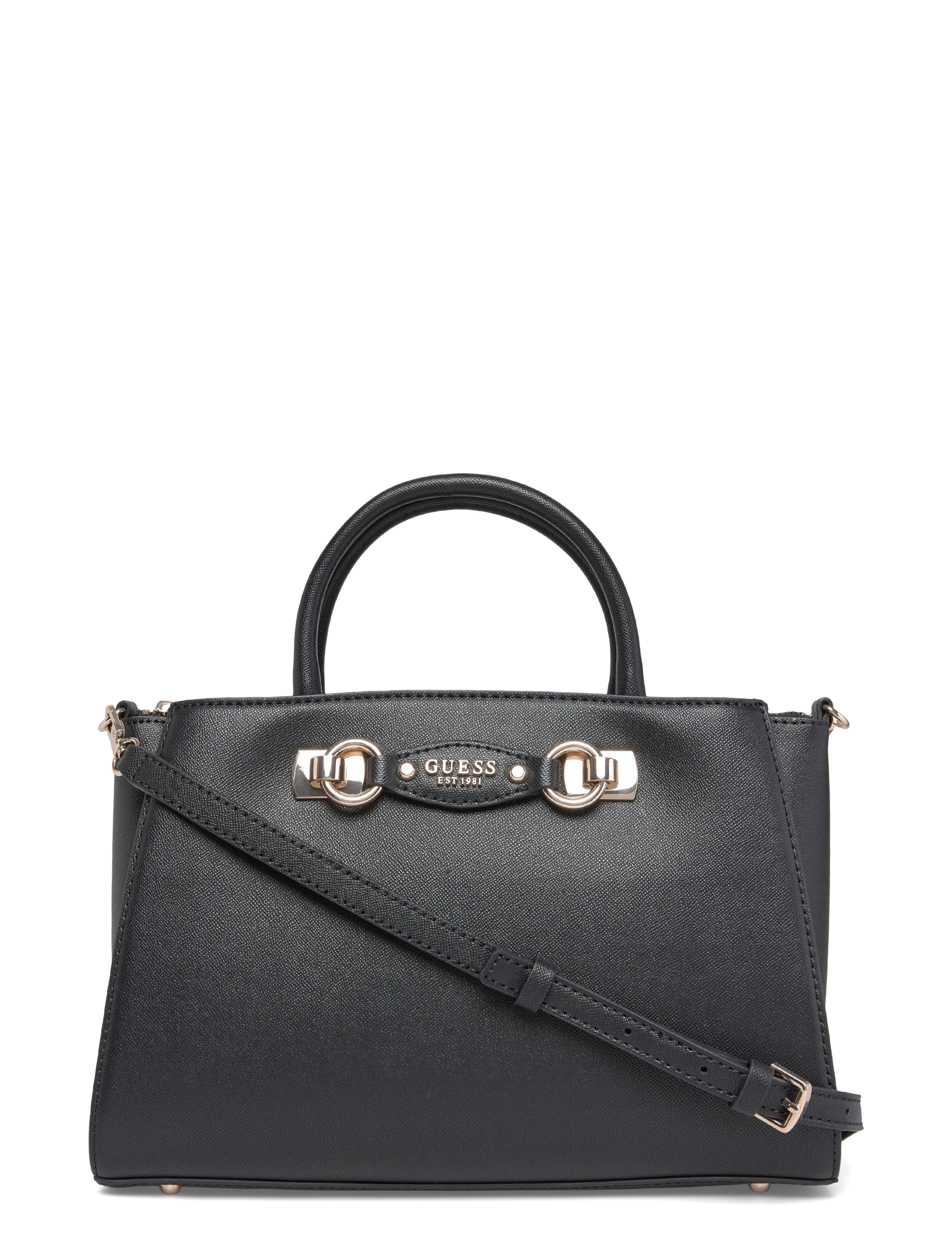 GUESS Mimina Girlfriend Satchel, One Size, Black, Tasker > Tasker Med Tophåndtag, Dame