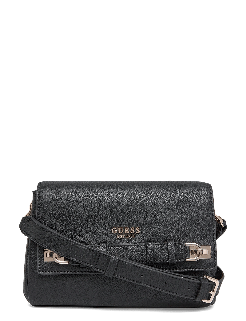 GUESS - GREGORIA FLAP CROSSBODY - crossbody bags - black - 0