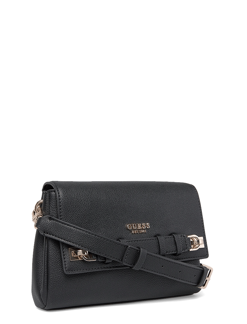 GUESS - GREGORIA FLAP CROSSBODY - crossbody bags - black - 2