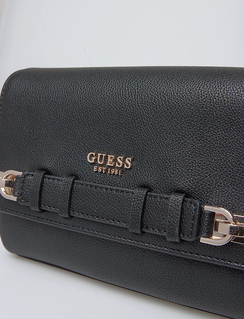 GUESS - GREGORIA FLAP CROSSBODY - crossbody bags - black - 3
