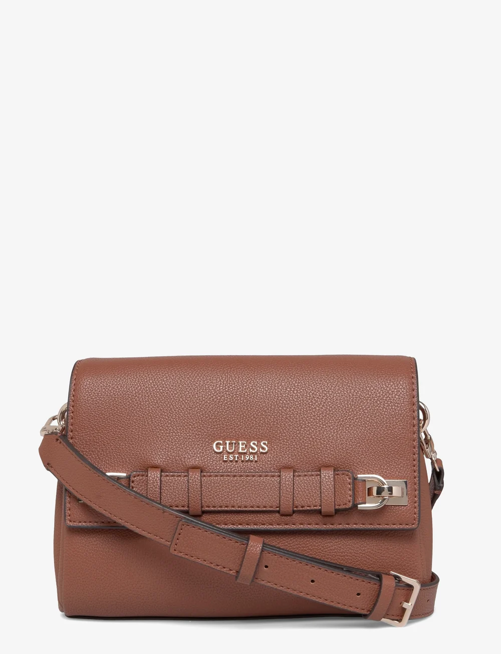 GUESS - GREGORIA FLAP CROSSBODY - crossbody bags - cognac - 0
