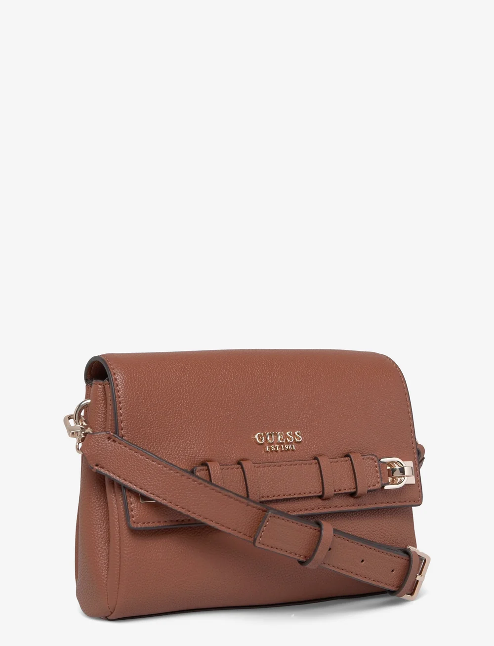 GUESS - GREGORIA FLAP CROSSBODY - crossbody bags - cognac - 2