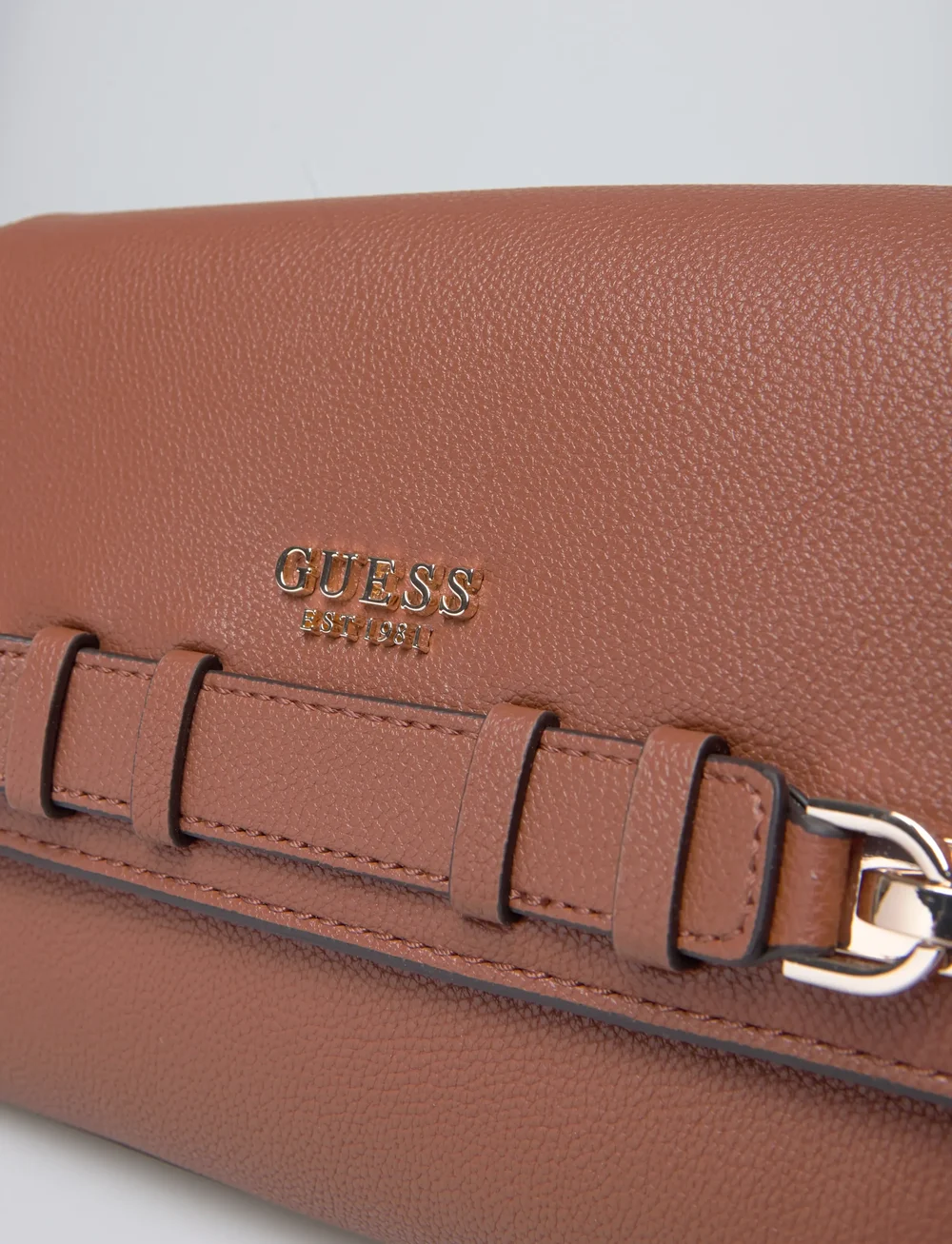 GUESS - GREGORIA FLAP CROSSBODY - crossbody bags - cognac - 3
