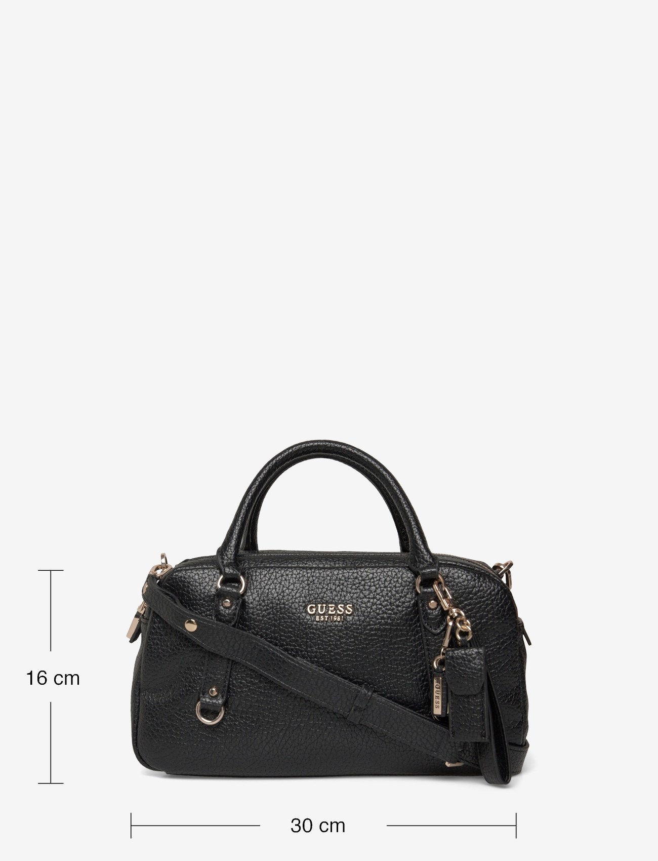 GUESS - MARSHA BOX SATCHEL - særlige begivenheder - black - 3