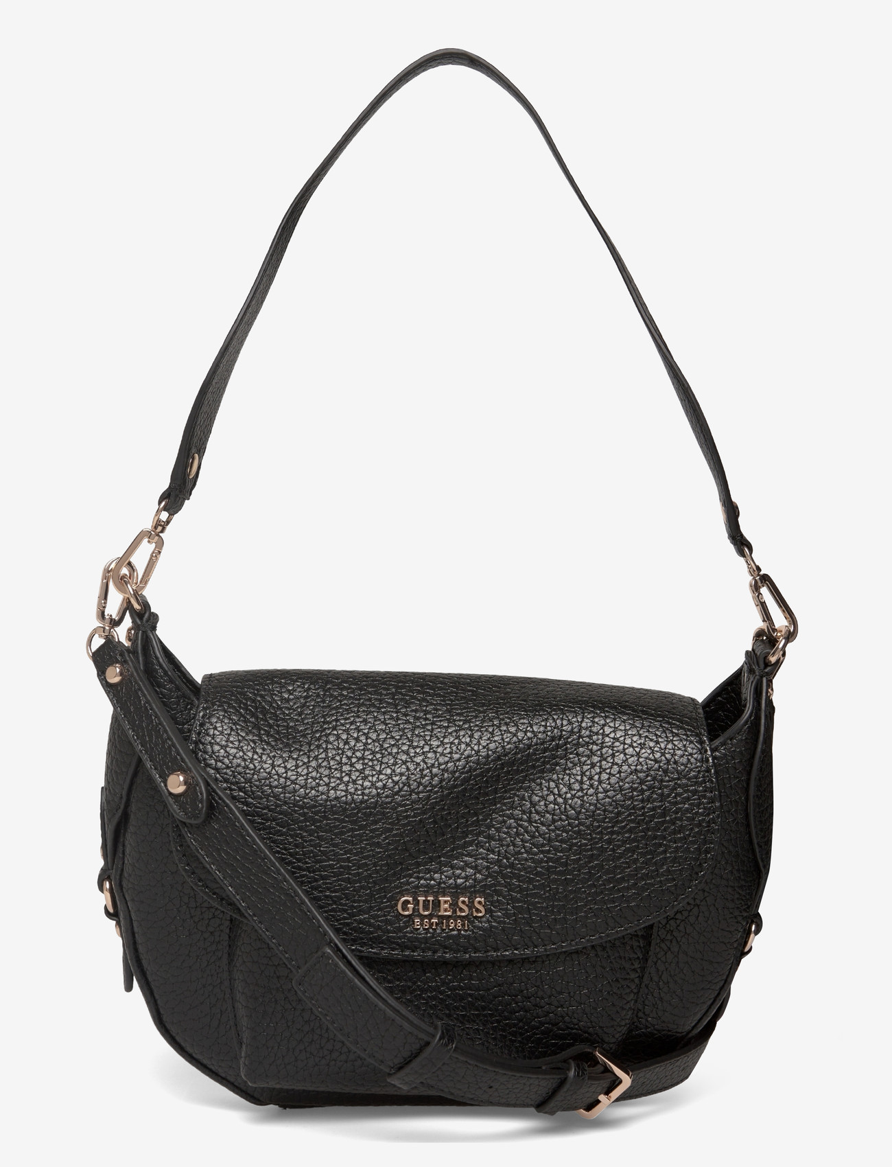 GUESS - MARSHA FLAP SHOULDER BAG - speciella tillfällen - black - 0
