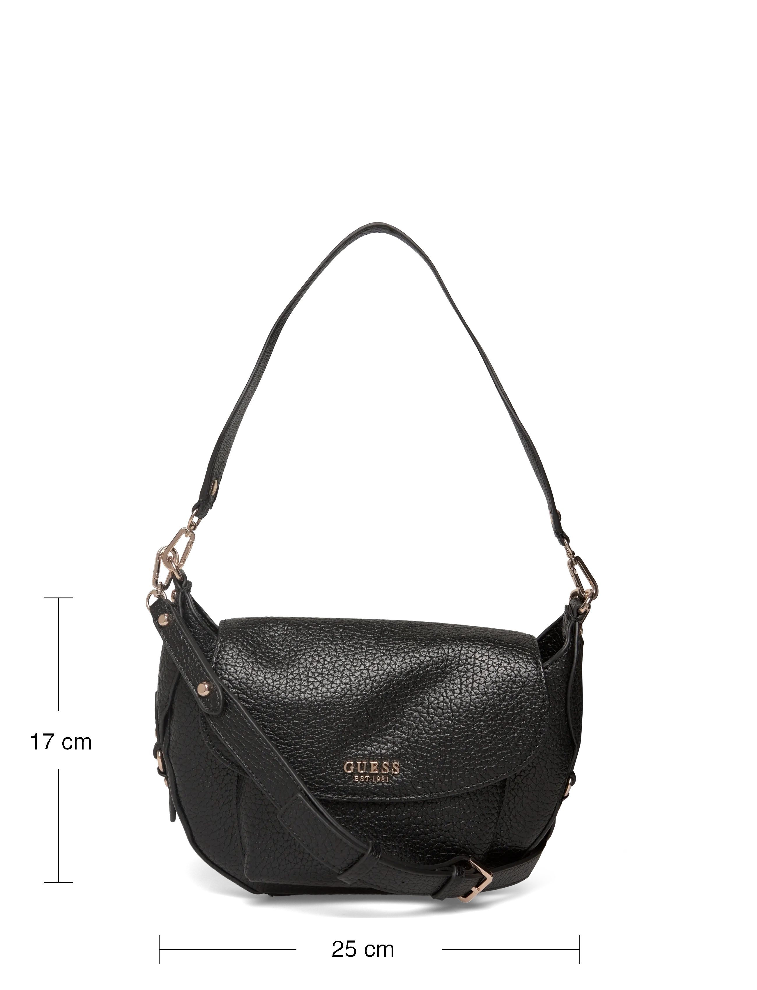 GUESS - MARSHA FLAP SHOULDER BAG - black - 3