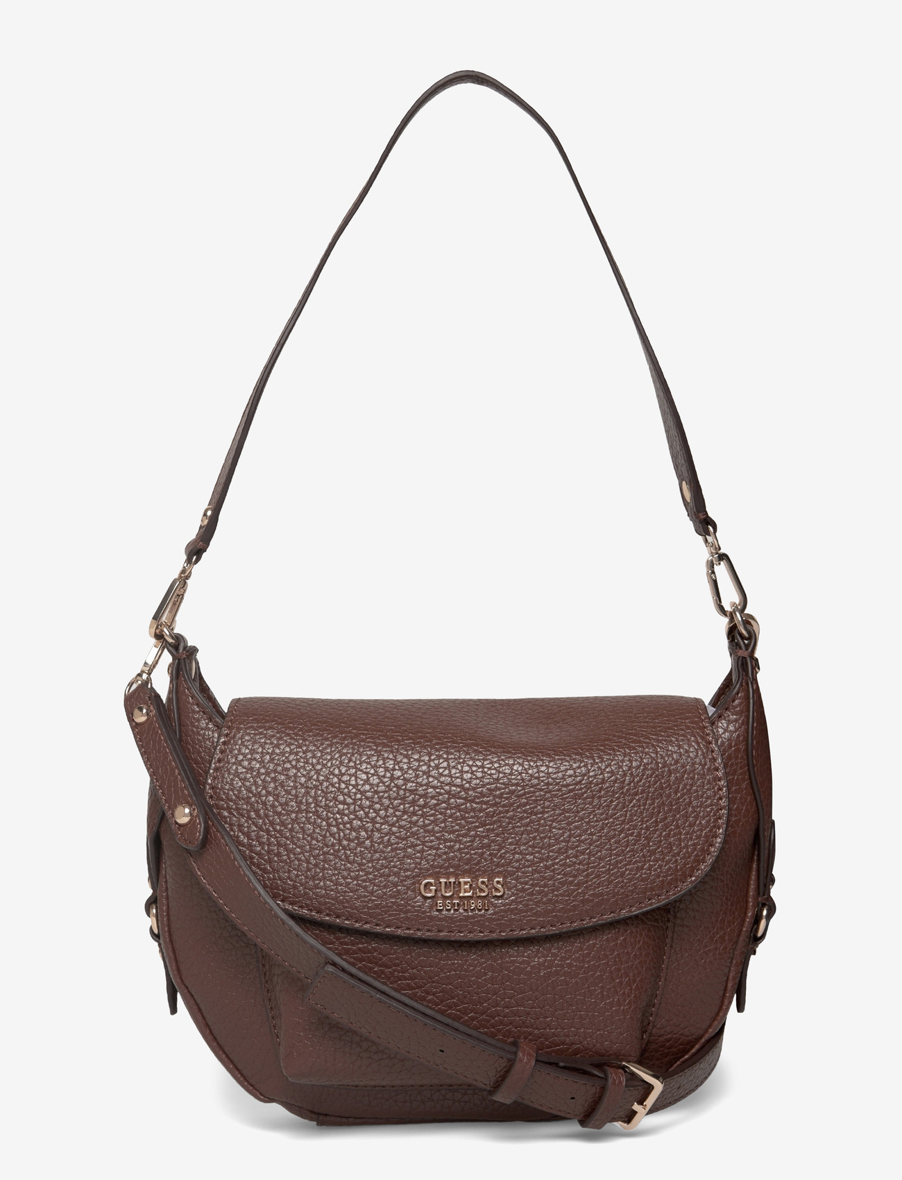 GUESS - MARSHA FLAP SHOULDER BAG - espresso - 0