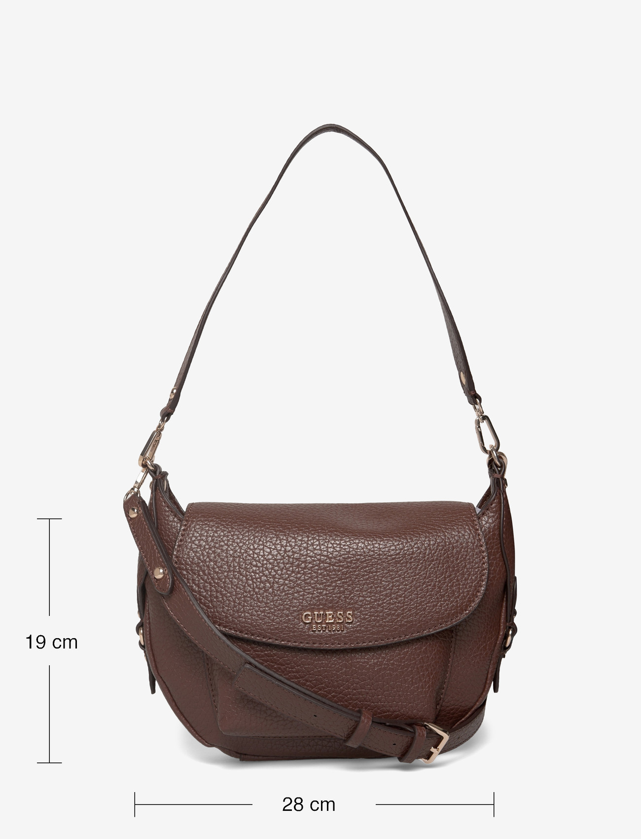 GUESS - MARSHA FLAP SHOULDER BAG - espresso - 3