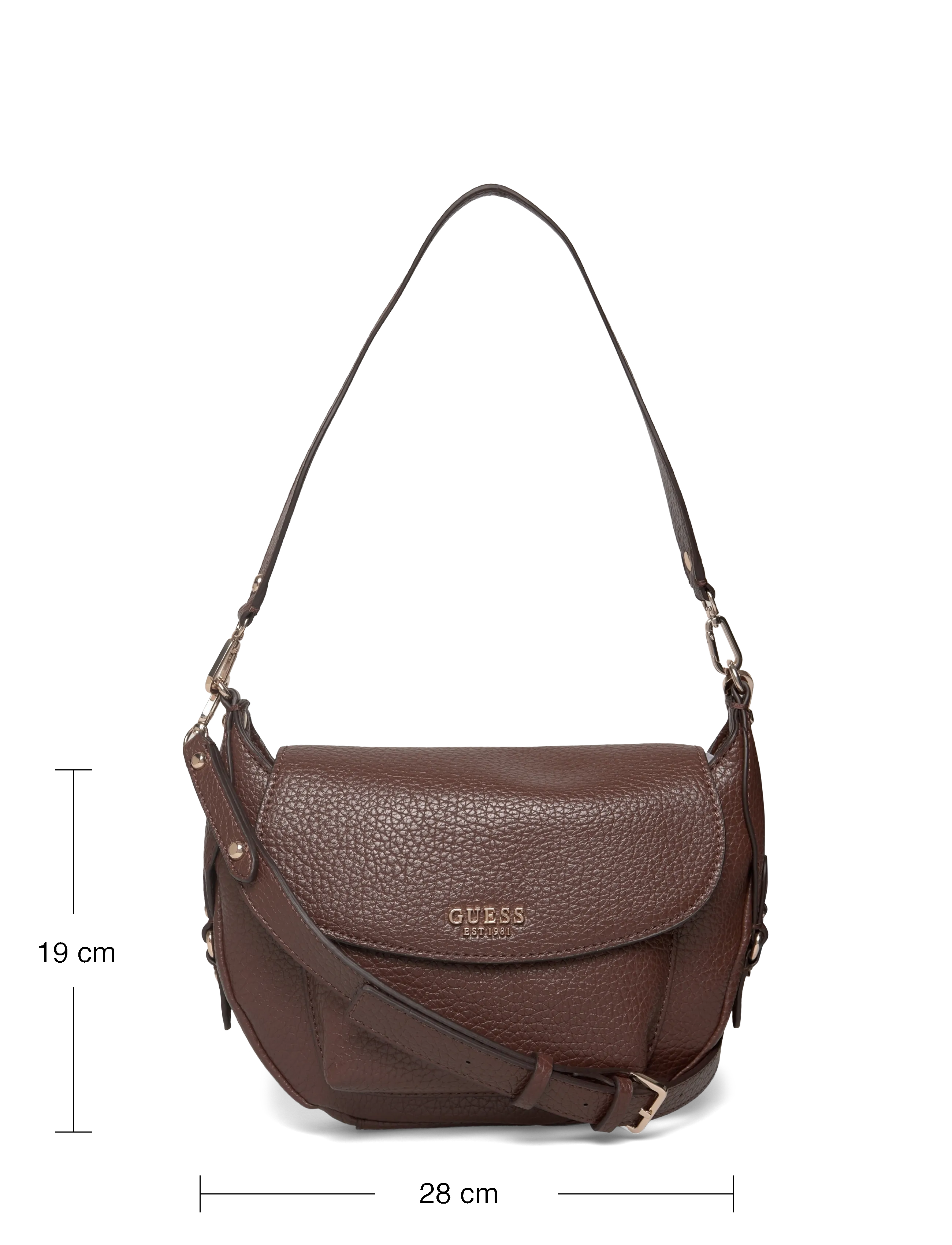 GUESS - MARSHA FLAP SHOULDER BAG - espresso - 3