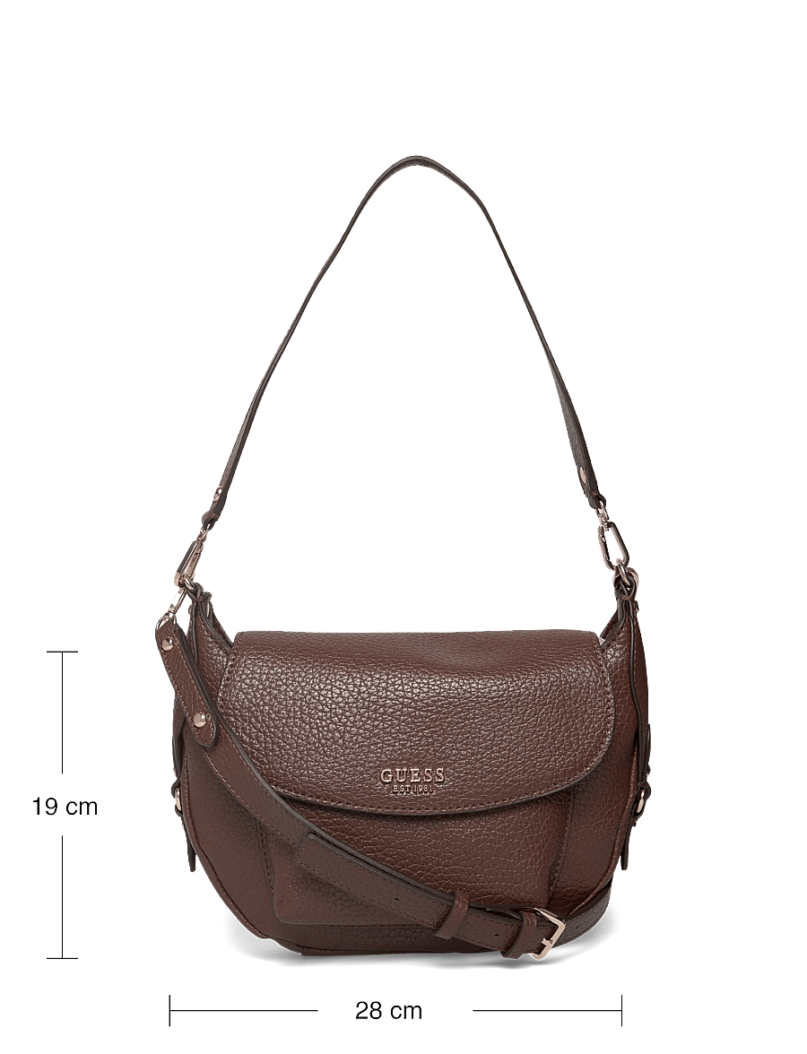 GUESS - MARSHA FLAP SHOULDER BAG - espresso - 3