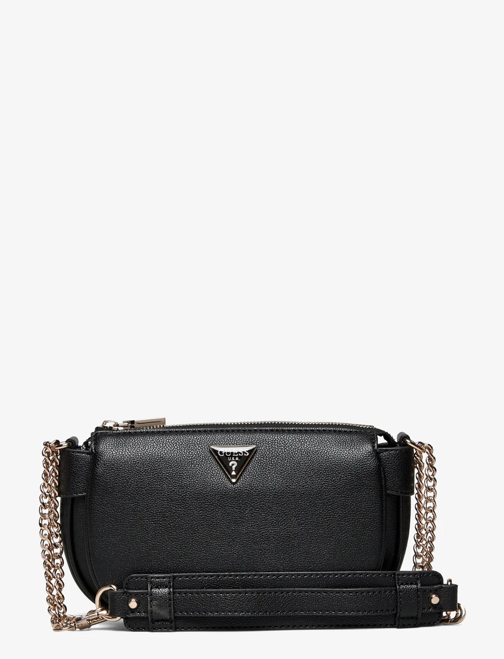 GUESS - FEDORA SHOULDER BAG - torebki crossbody - black - 0