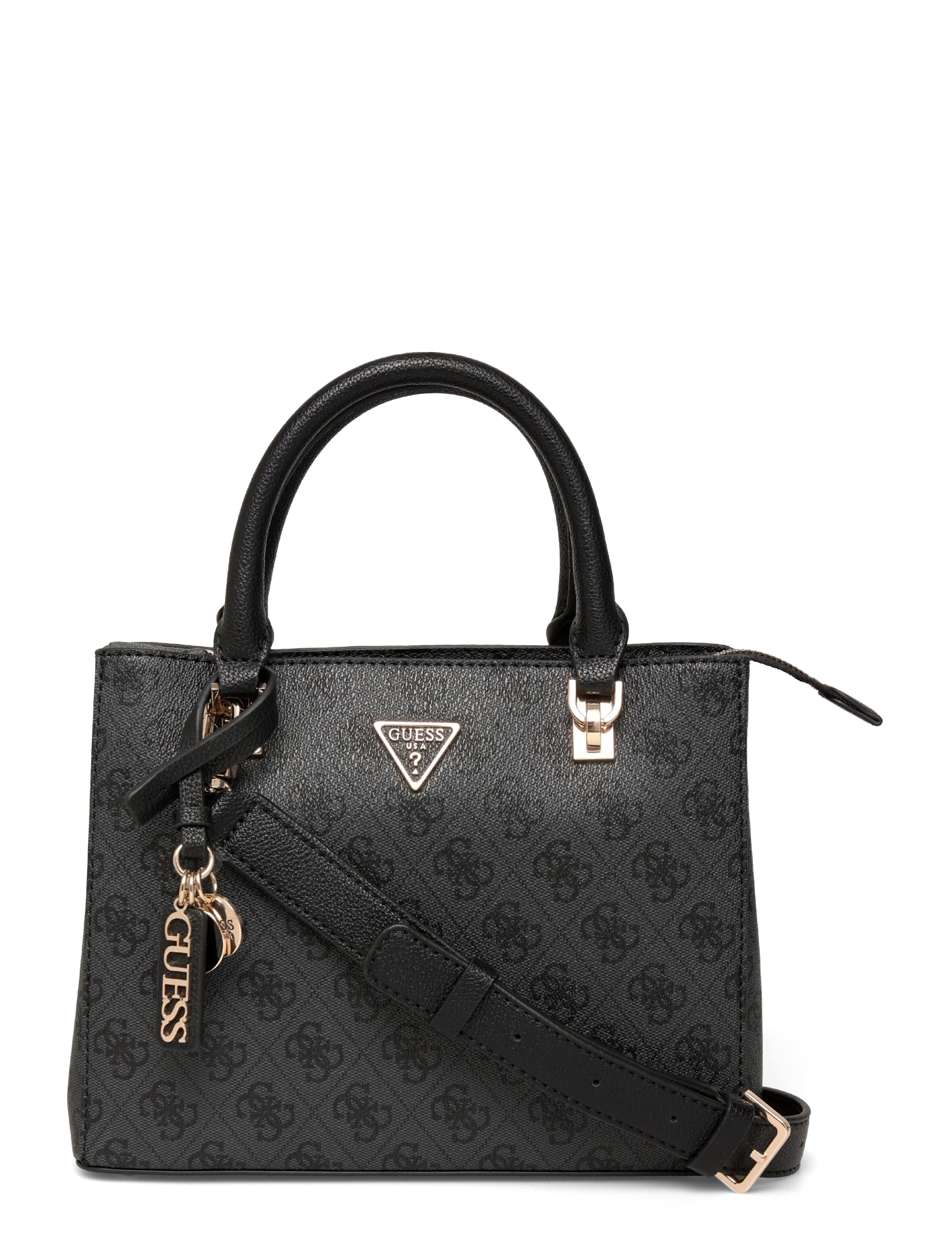 GUESS NOELLE II SML MULTI COMP STCHL - Handtassen - COAL LOGO / black
