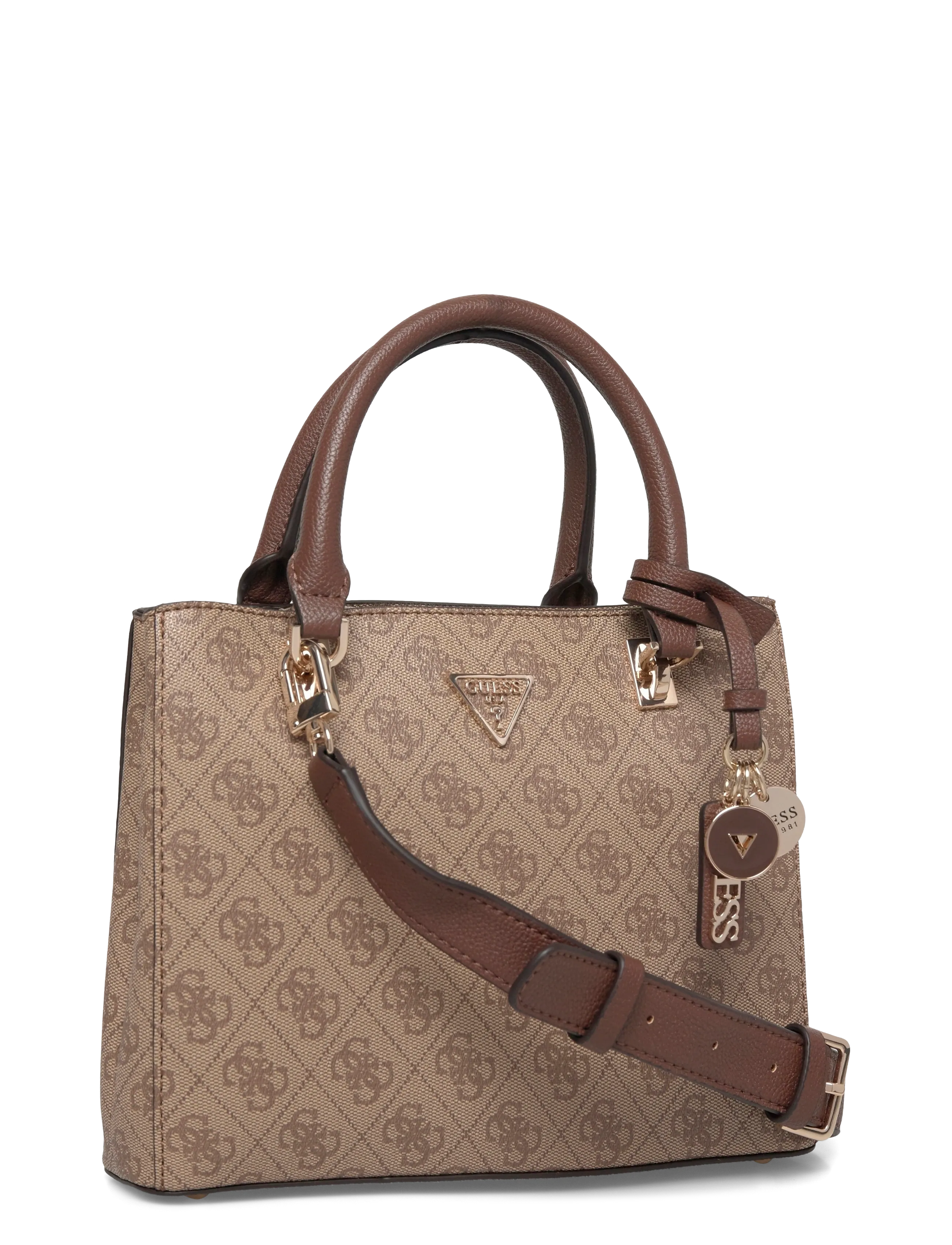 GUESS - NOELLE II SML MULTI COMP STCHL - crossbody bags - latte logo/brown - 2