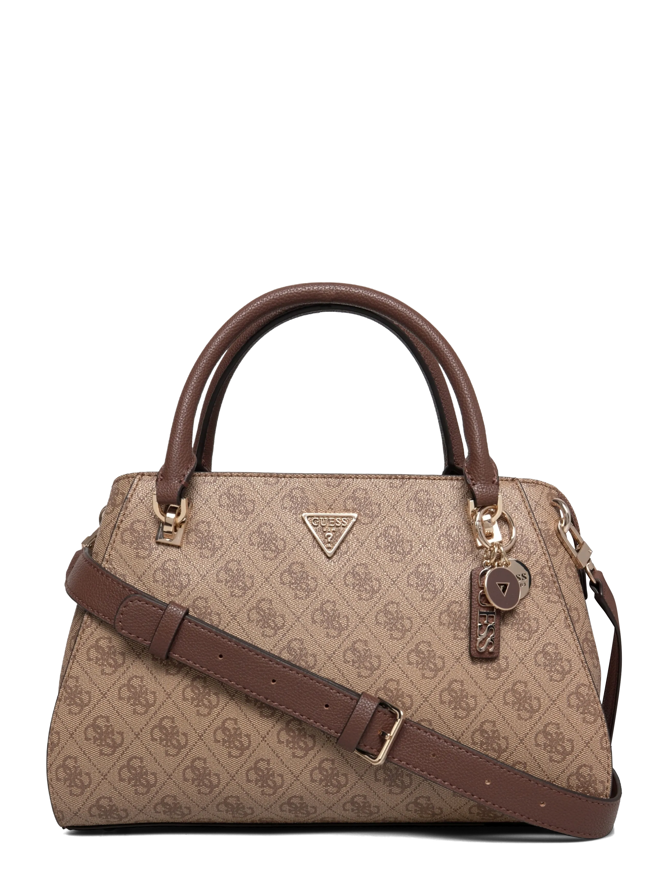 NOELLE II LUXURY SATCHEL - LATTE LOGO/BROWN
