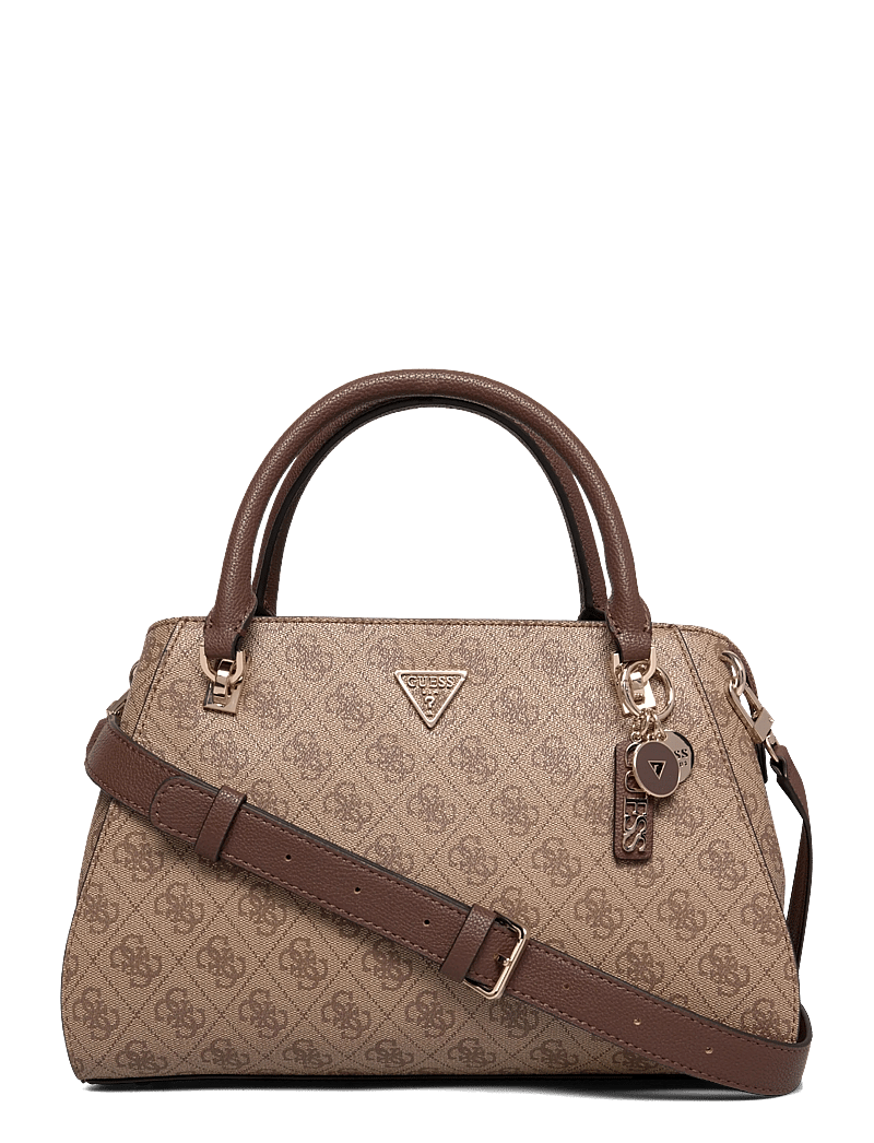 GUESS - NOELLE II LUXURY SATCHEL - modetrends - latte logo/brown - 0