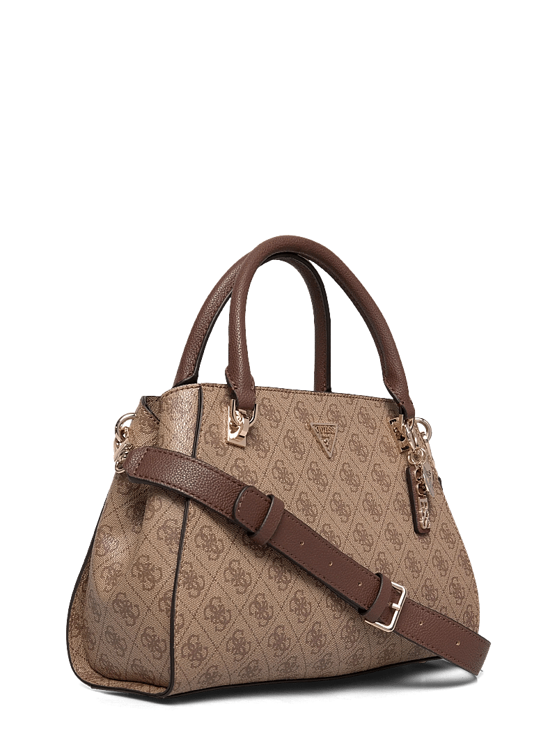 GUESS - NOELLE II LUXURY SATCHEL - modetrends - latte logo/brown - 2