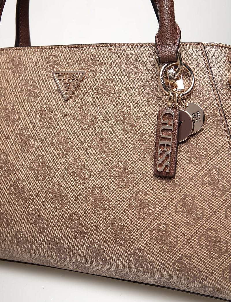 GUESS - NOELLE II LUXURY SATCHEL - modetrends - latte logo/brown - 3