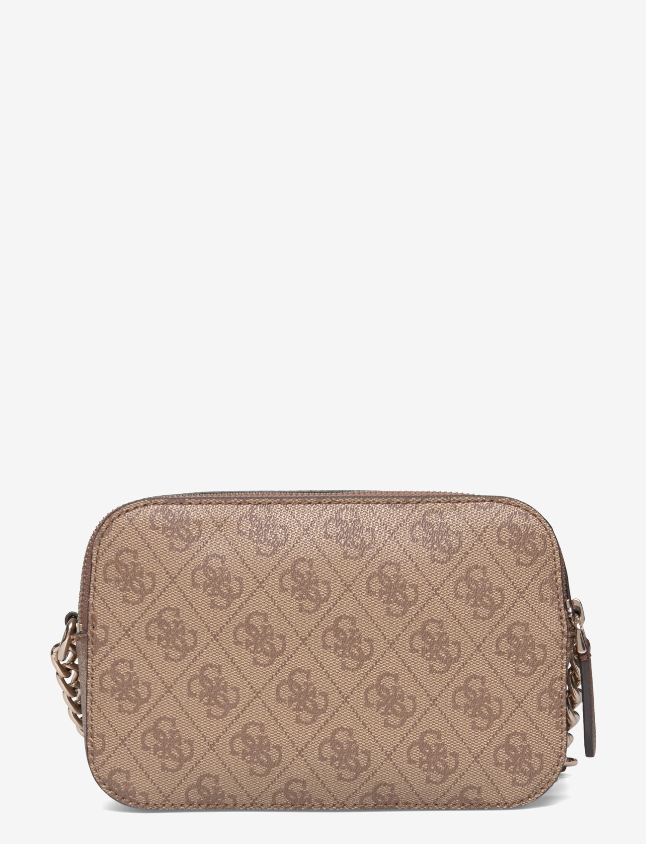 GUESS - NOELLE II CROSSBODY CAMERA - crossbody bags - latte logo/brown - 1