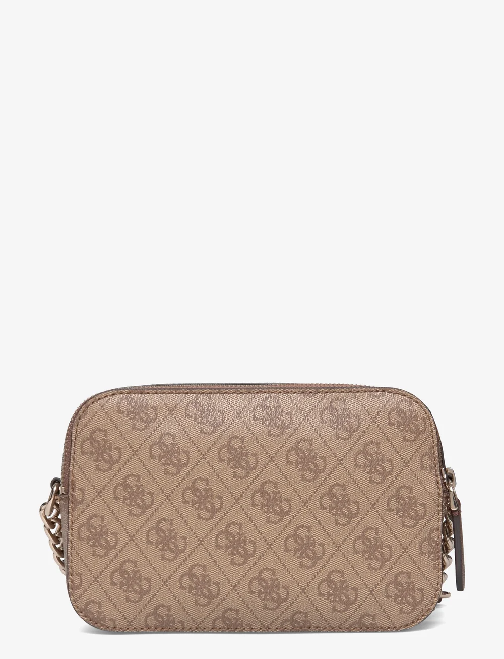GUESS - NOELLE II CROSSBODY CAMERA - crossbody bags - latte logo/brown - 1