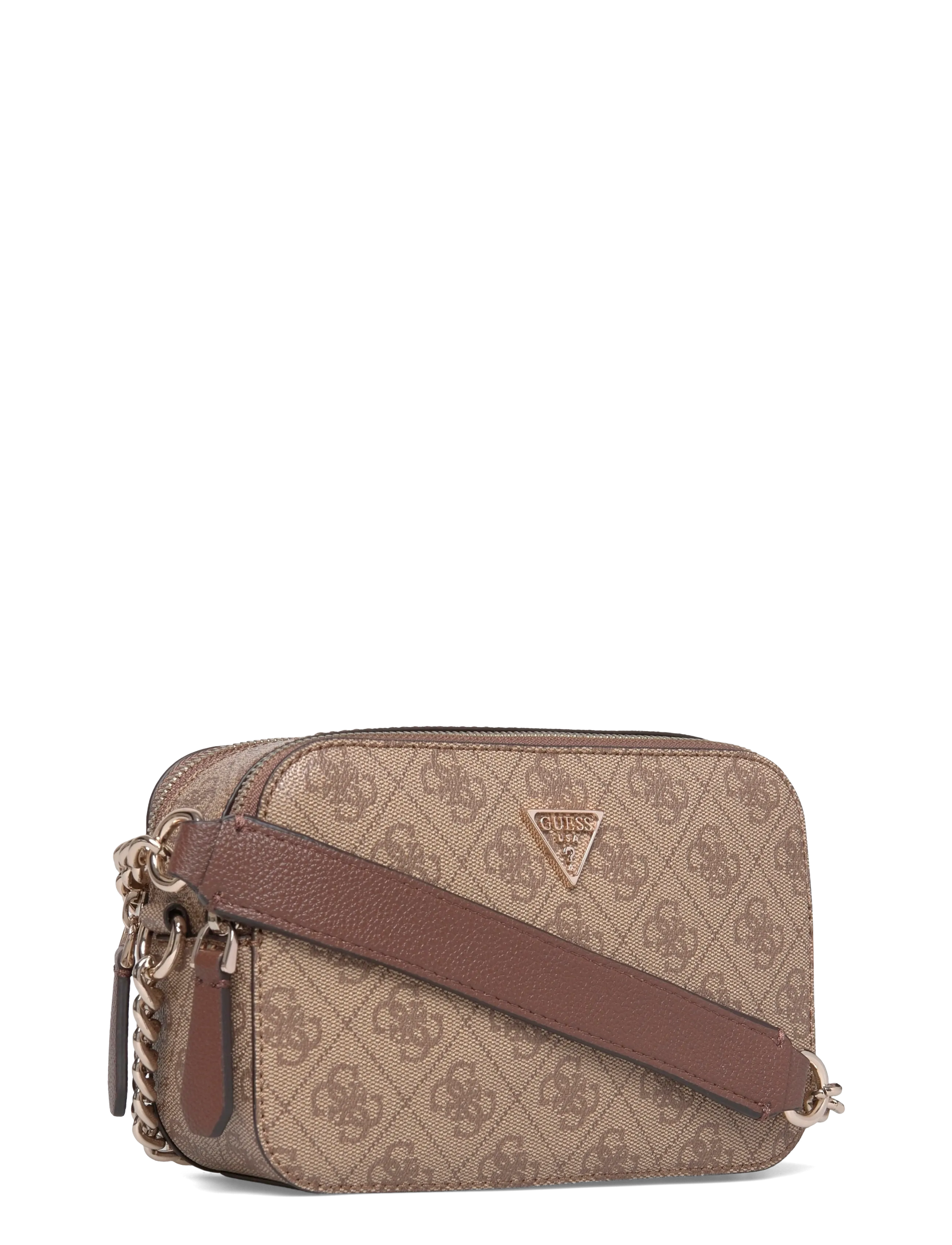 GUESS - NOELLE II CROSSBODY CAMERA - latte logo/brown - 2