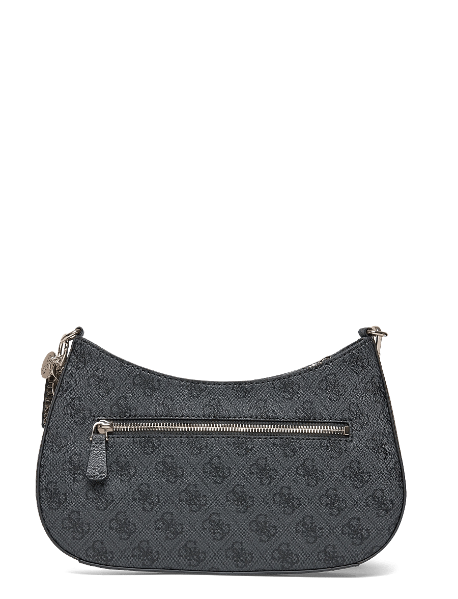 GUESS - NOELLE II TOP ZIP SHOULDER BAG - hverdags stil - coal logo - 1