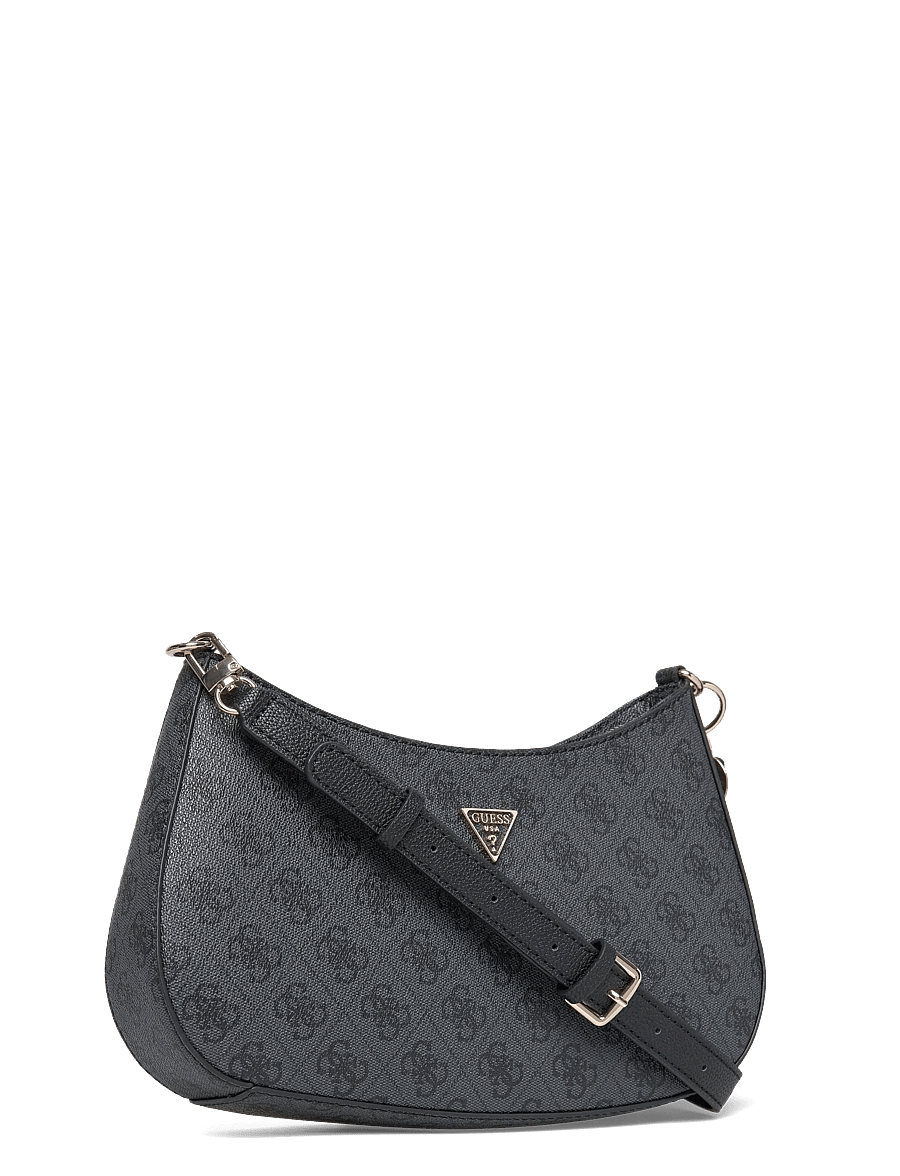 GUESS - NOELLE II TOP ZIP SHOULDER BAG - hverdags stil - coal logo - 2