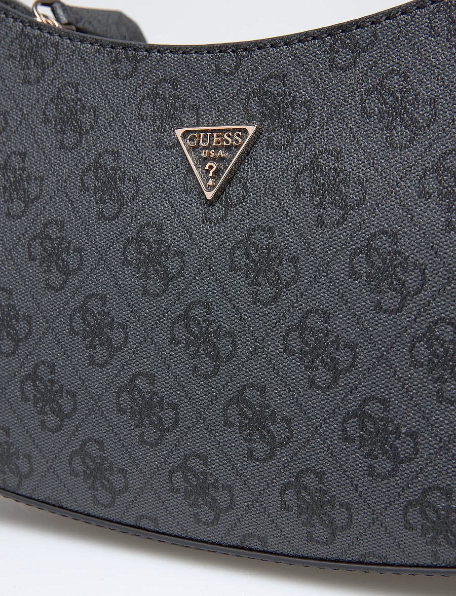GUESS - NOELLE II TOP ZIP SHOULDER BAG - hverdags stil - coal logo - 3